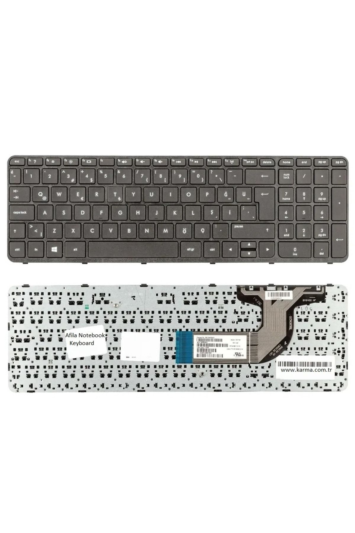 HP ComPAq 15-A100 Notebook Klavyesi (Siyah TR) Çerçeveli