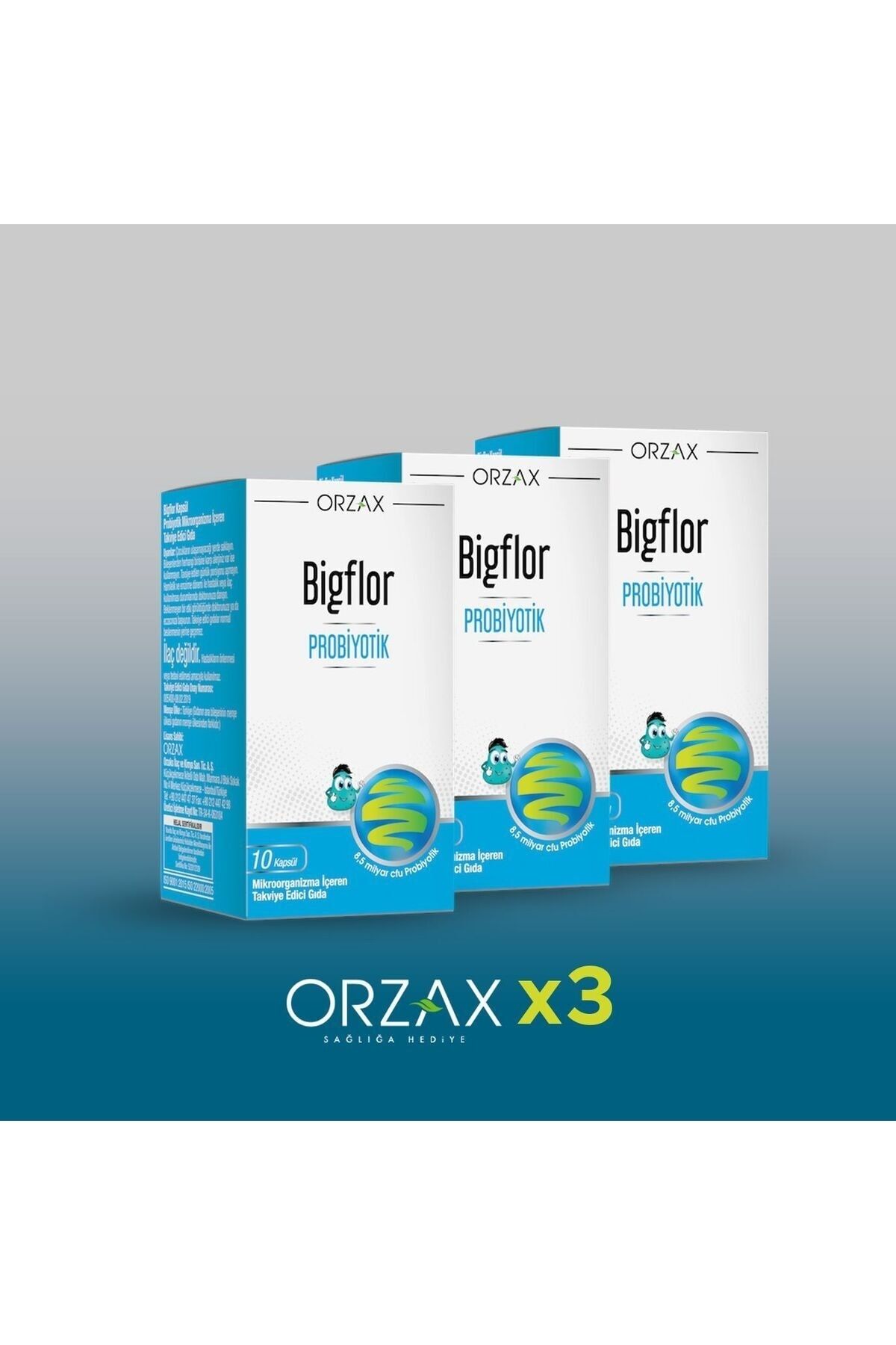 Orzax Ocean Bigflor Probiyotik 10 Kapsül x 3 Paket