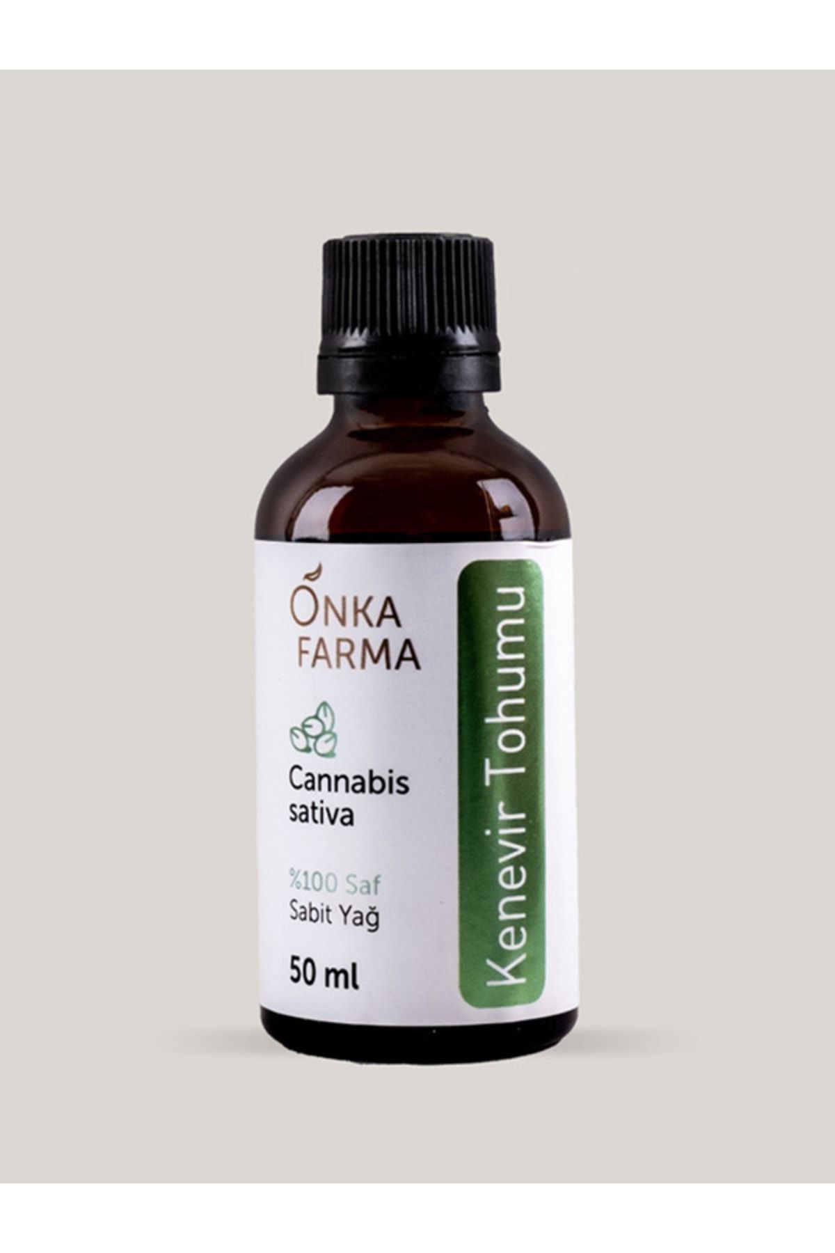 OnkaFarma Onka Farma Kendir Kenevir Tohumu Yağı - Soğuk Sıkım %100 Saf - 50 ml