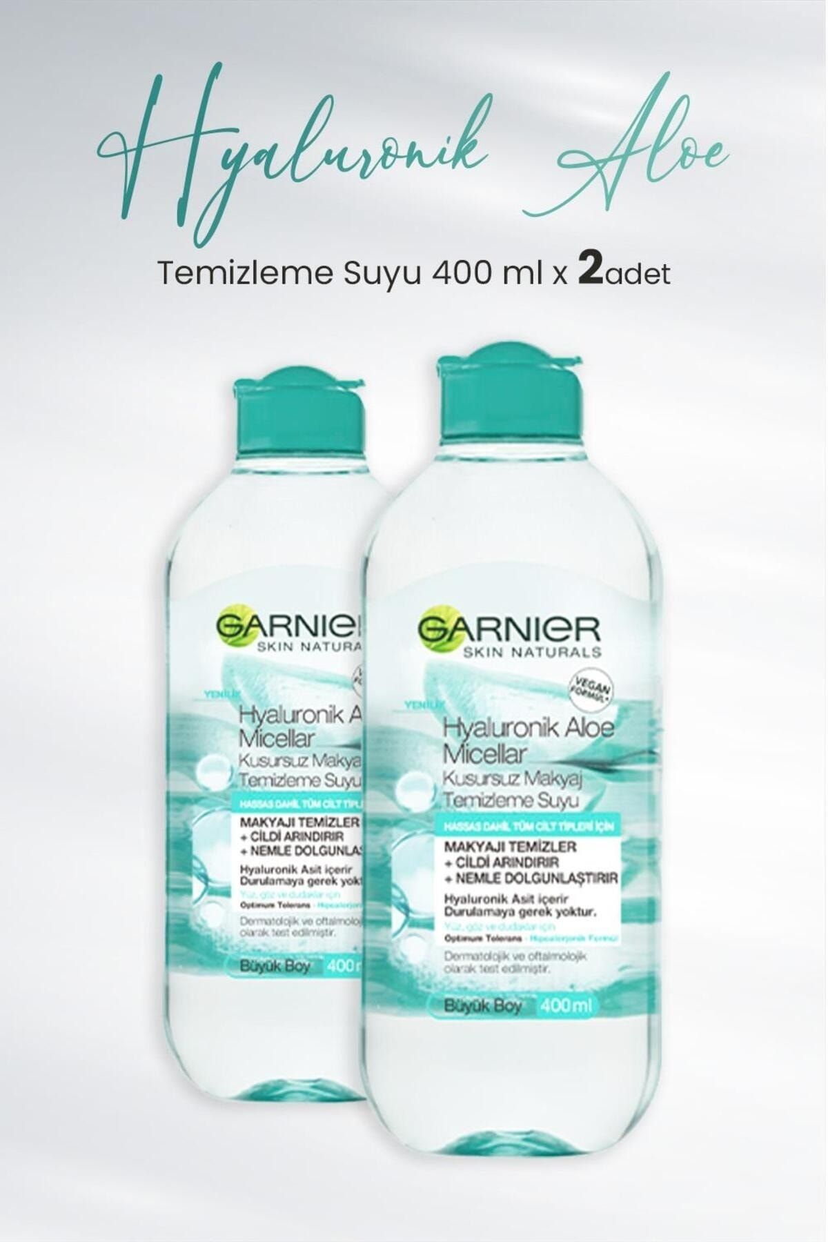 Garnier Micellar Temizleme Suyu Hyaluronik Aloe 400 ml x 2 Adet