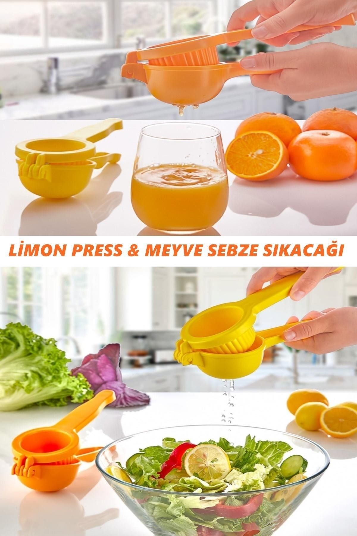MasterCar Pratik Limon Pres & Narenciye Ve Sebze Sıkacağı | Sert Plastik Katı Meyve Sıkacağı Portakal Sıkacağı