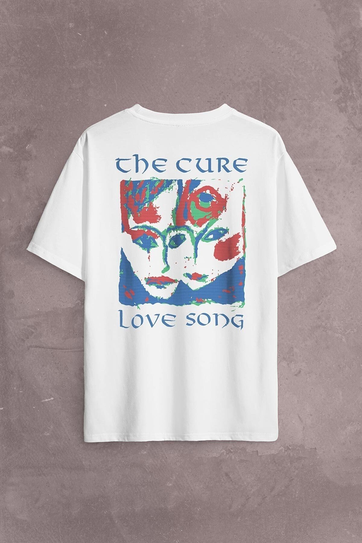 Kendim Seçtim The Cure Lovesong Love Song Rock Music Band Sırt Ön Baskılı Oversize Tişört Unisex T-Shirt