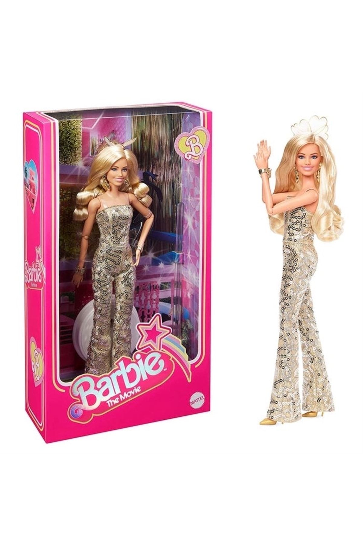 Barbie Movie - Barbie Gold Tulumlu Bebek HPJ99 Lisanslı Ürün
