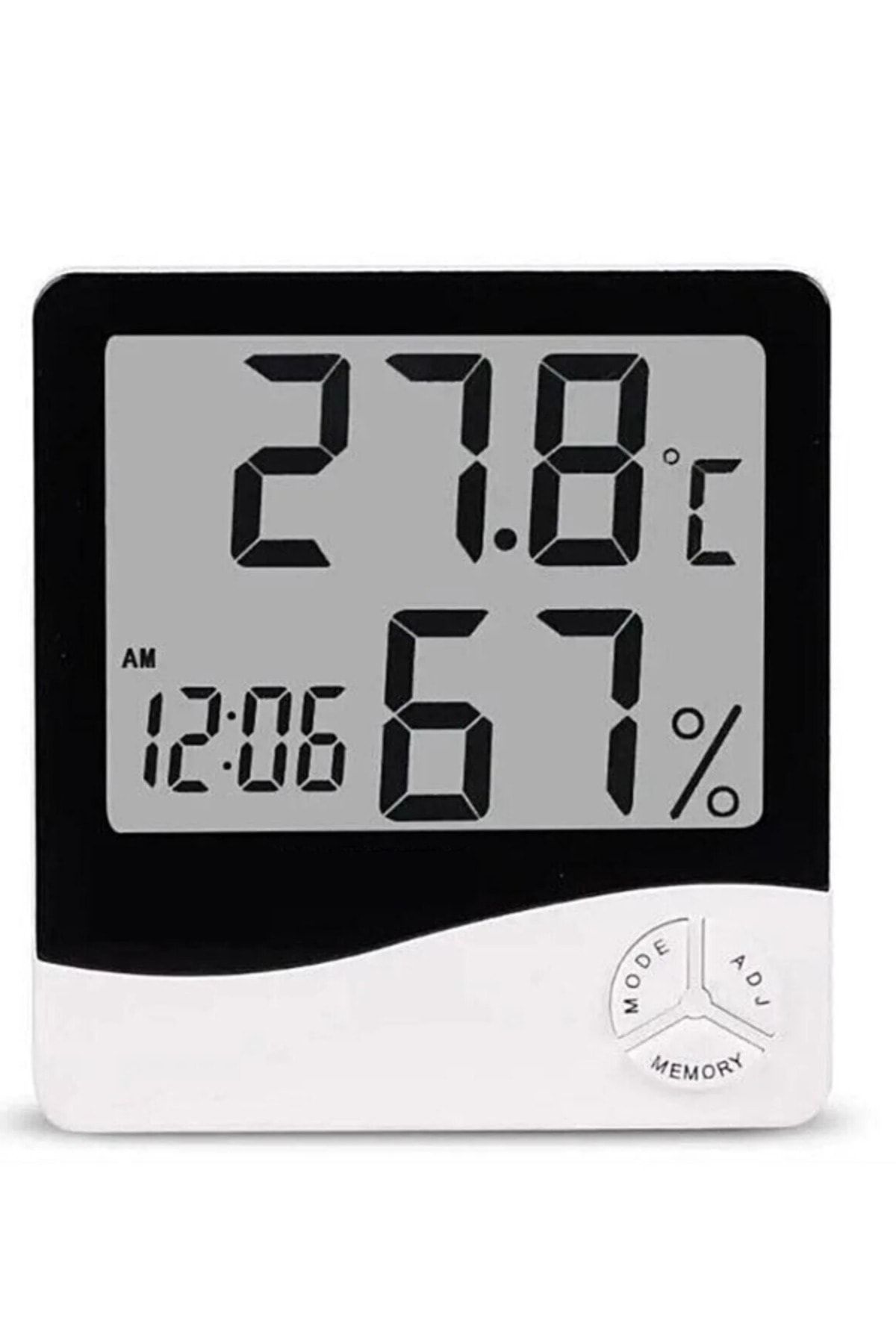 Unichrome Dijital Termometre Sıcaklık Ve Nem Ölçer Masa Saati Alarm