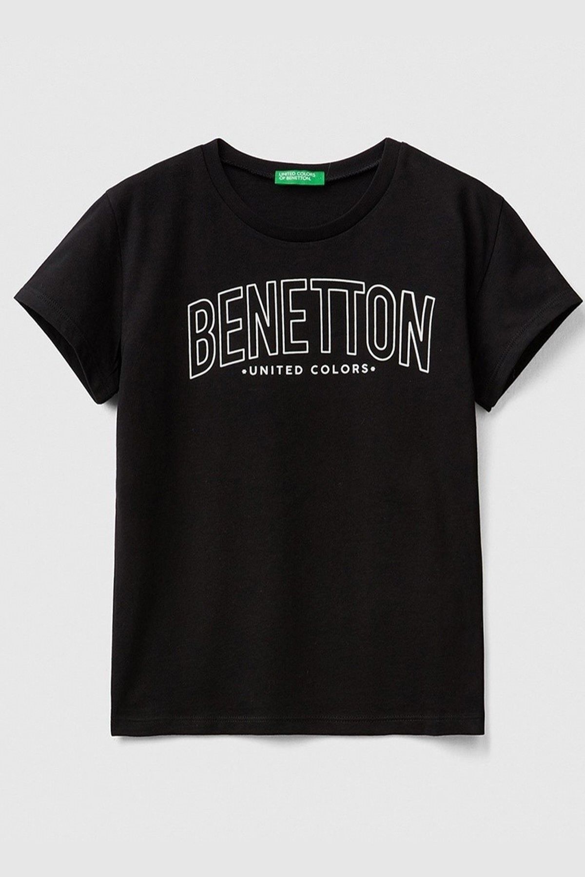 Benetton Kız Çocuk Baskılı Logolu Tişört