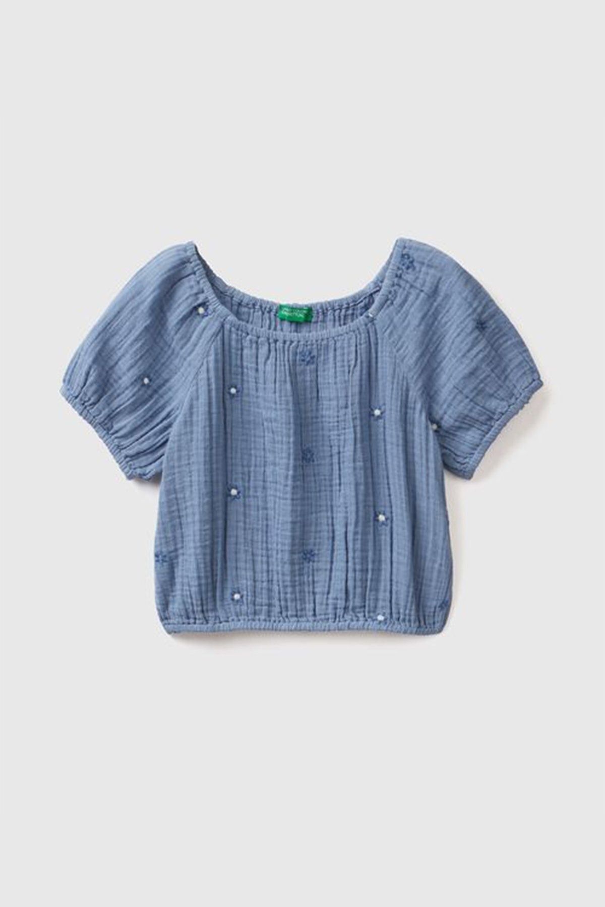 Benetton Kız Çocuk İşlemeli Bluz