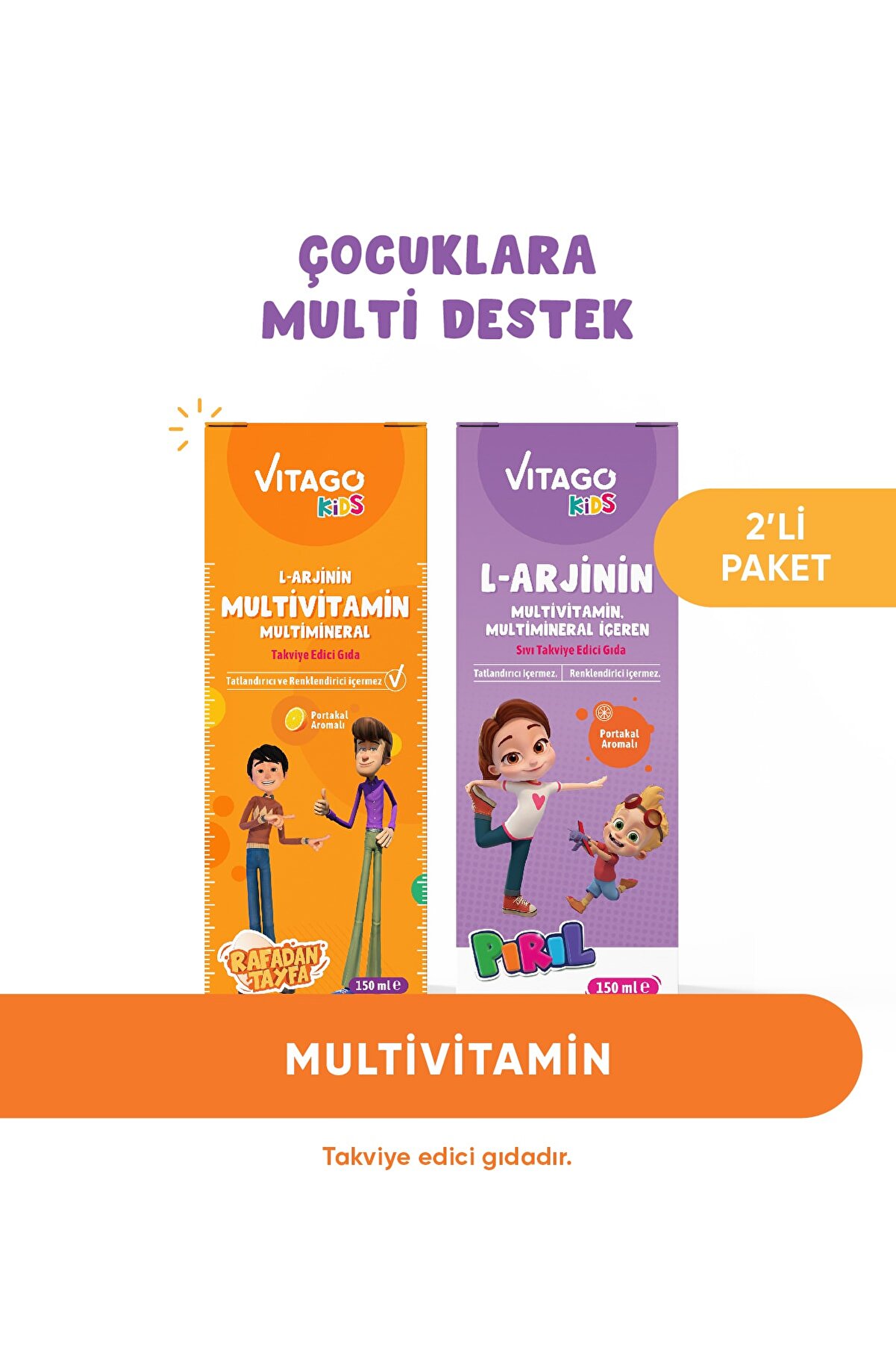 Vitago 2' Pack Kids Multivitamin Syrup Boiled Crew
