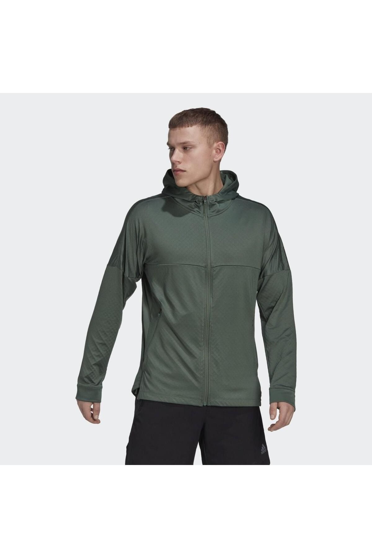 adidas Workout Warm Erkek Yeşil Fermuarlı Ceket HL8776