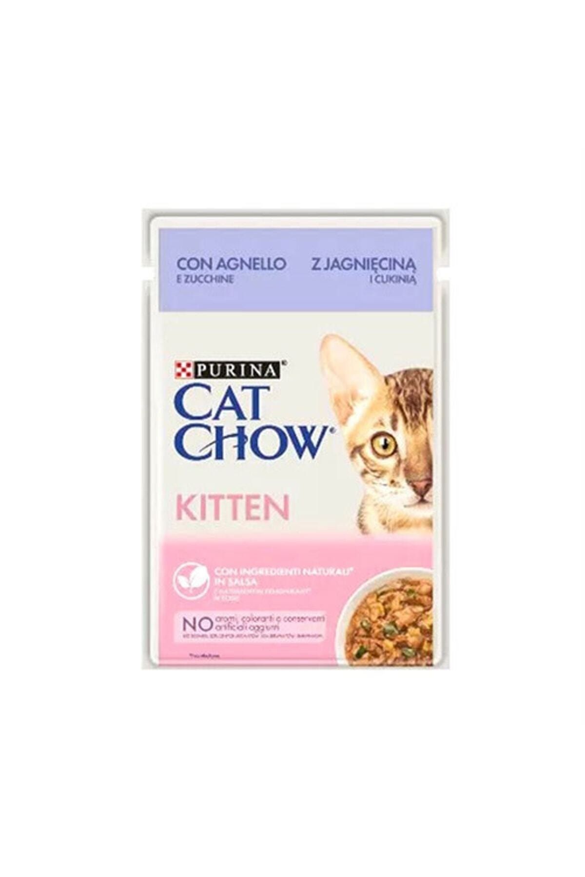 Cat Chow Kitten Yavru Kuzu Etli Yaş Kedi Maması 26x85 Gr