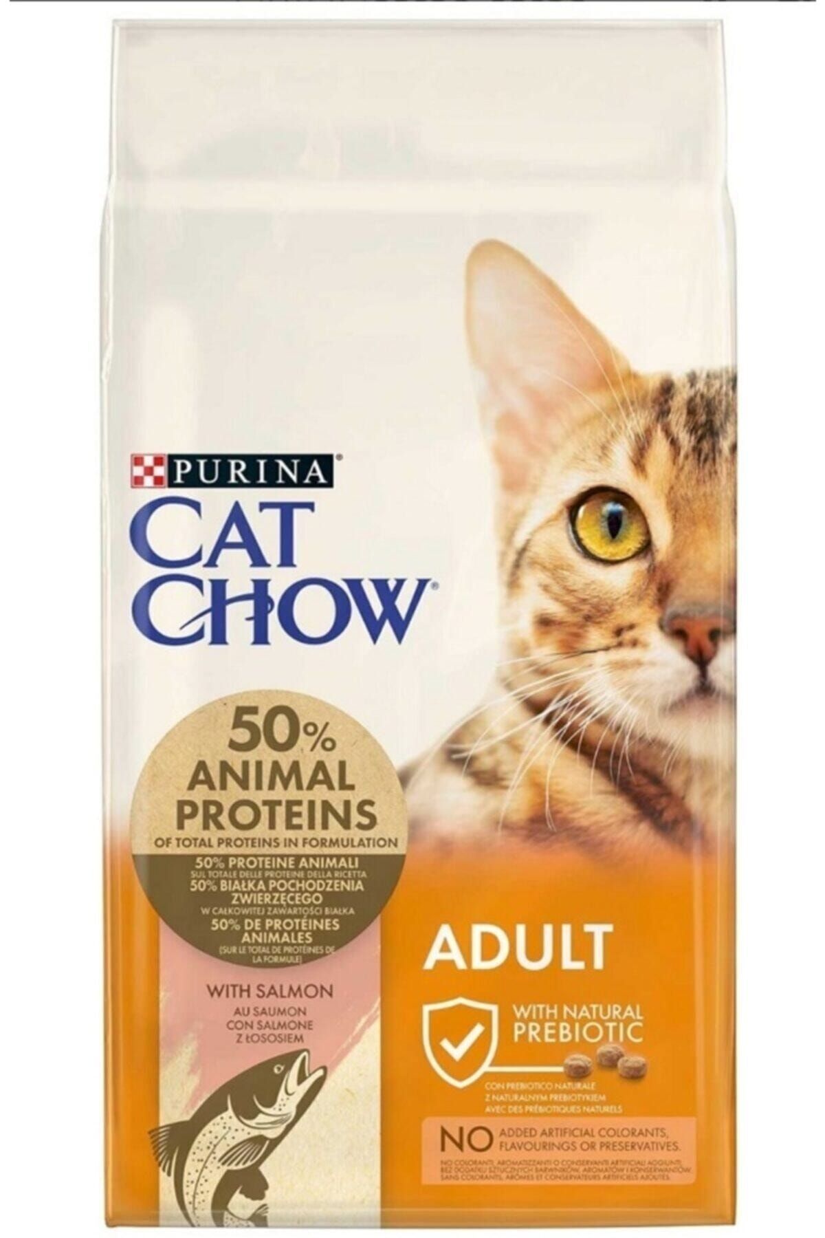 Cat Chow Purına (ADULT) - Somon Balıklı Yetişkin Kuru Kedi Maması 15 Kg