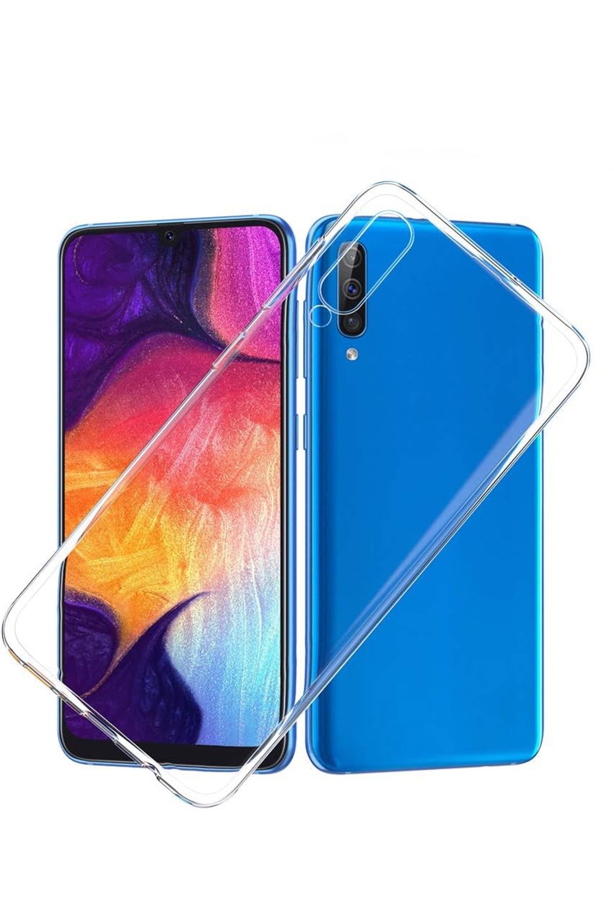 Caseji Samsung Galaxy A50 Uyumlu Ultra Slim Esnek Şeffaf Kılıf