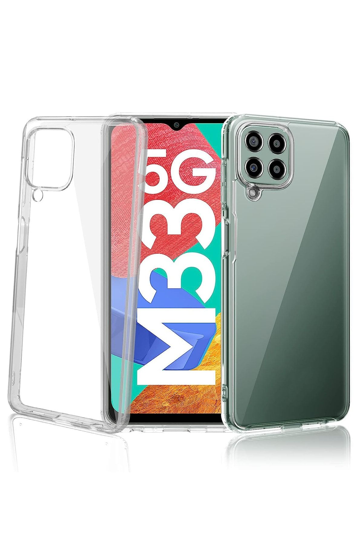 Caseji Samsung Galaxy M33 Uyumlu Ultra Slim Esnek Şeffaf Kılıf