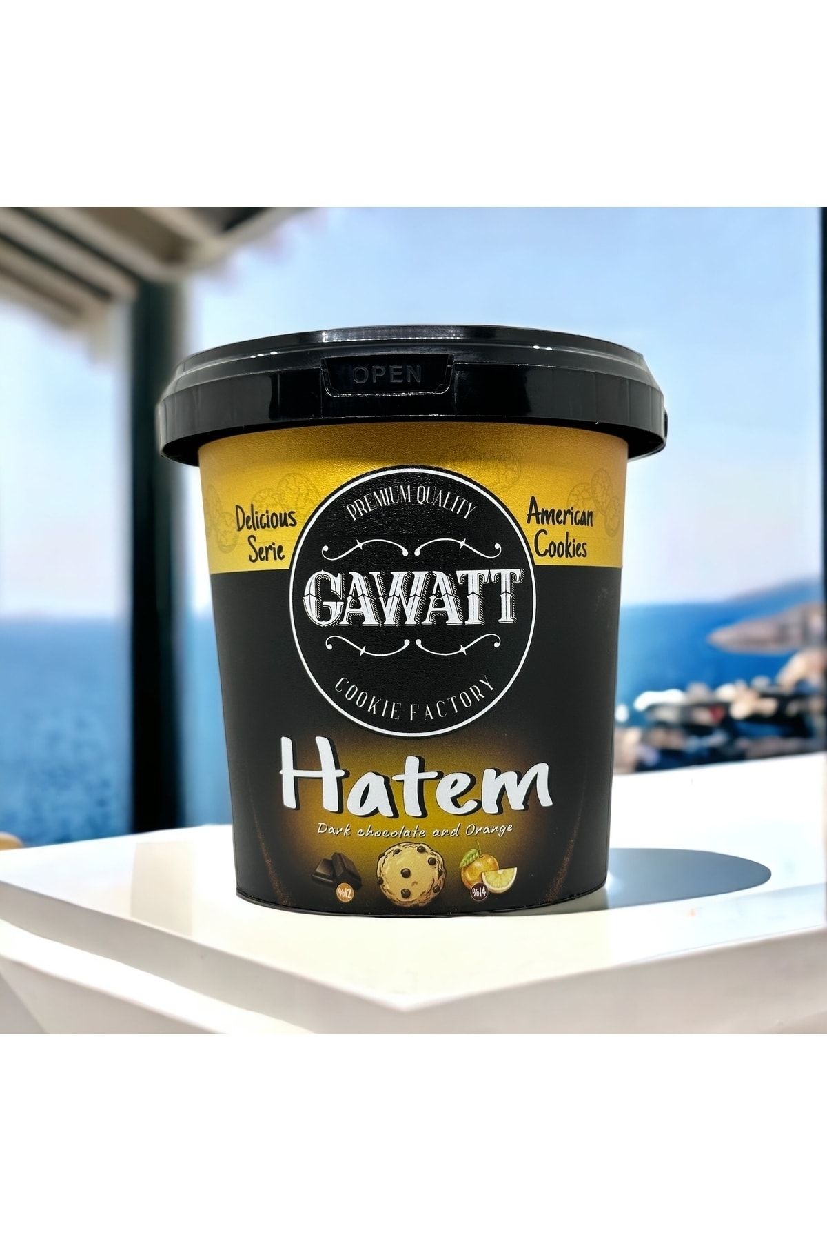 Gawatt Hatem: %12 Bitter Çikolata Ve %14 Portakallı Kurabiye 250 gr (AMERİCAN COOKİE SERİE)