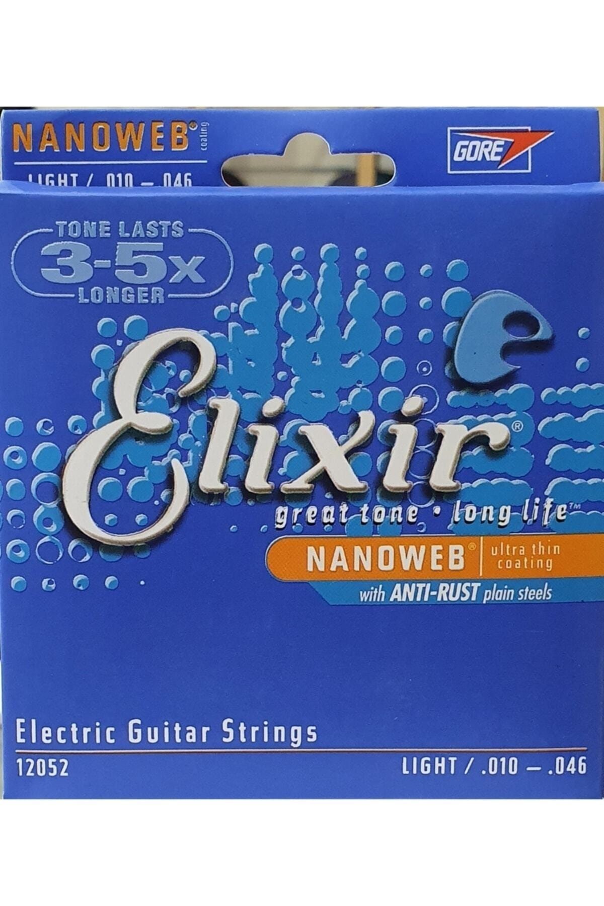 Elixir 12052 Nanoweb Light Elektro Gitar Teli (10-46)