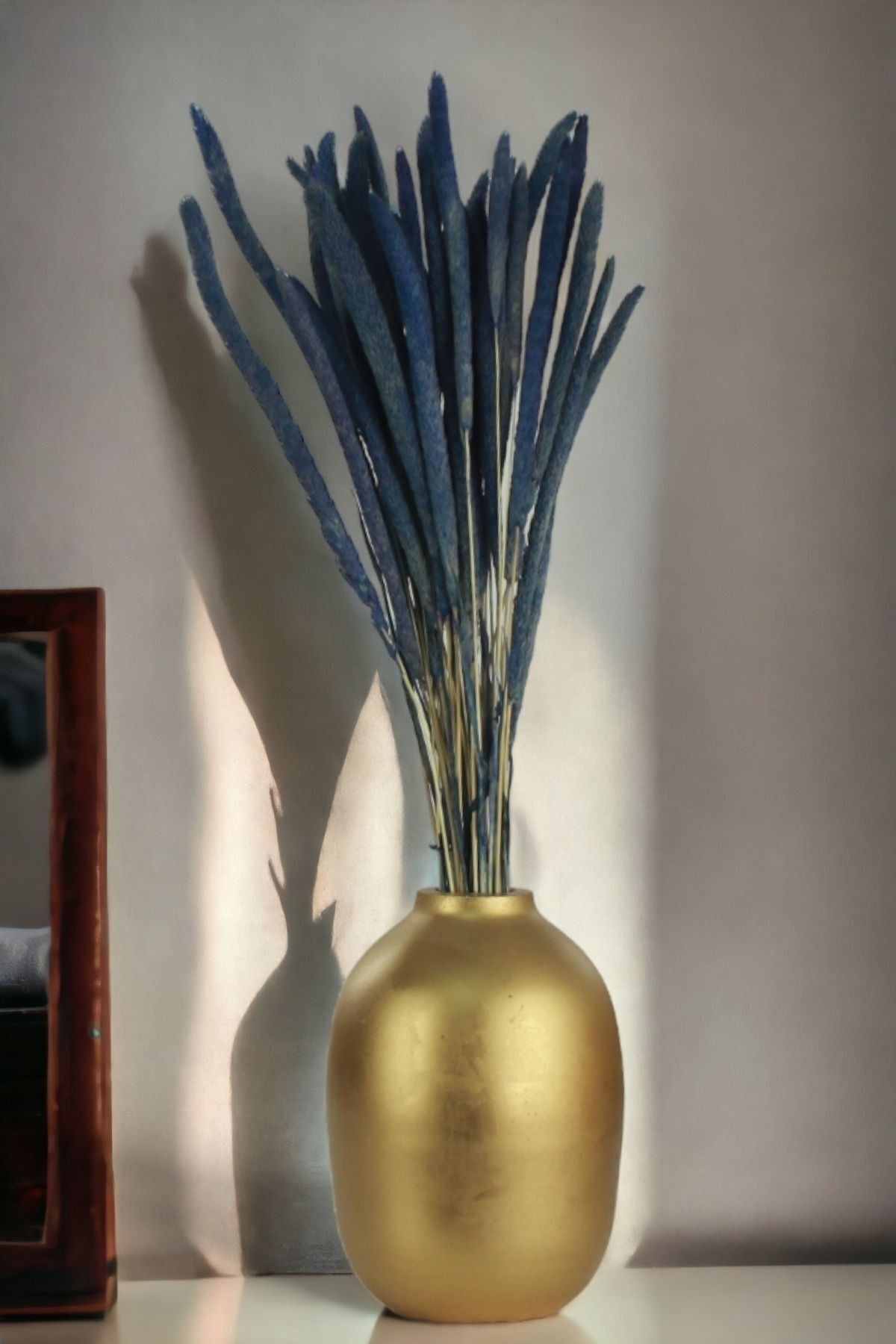 YAYBOX Dekoratif Vazo El Yapımı Altın Renk Model 6
