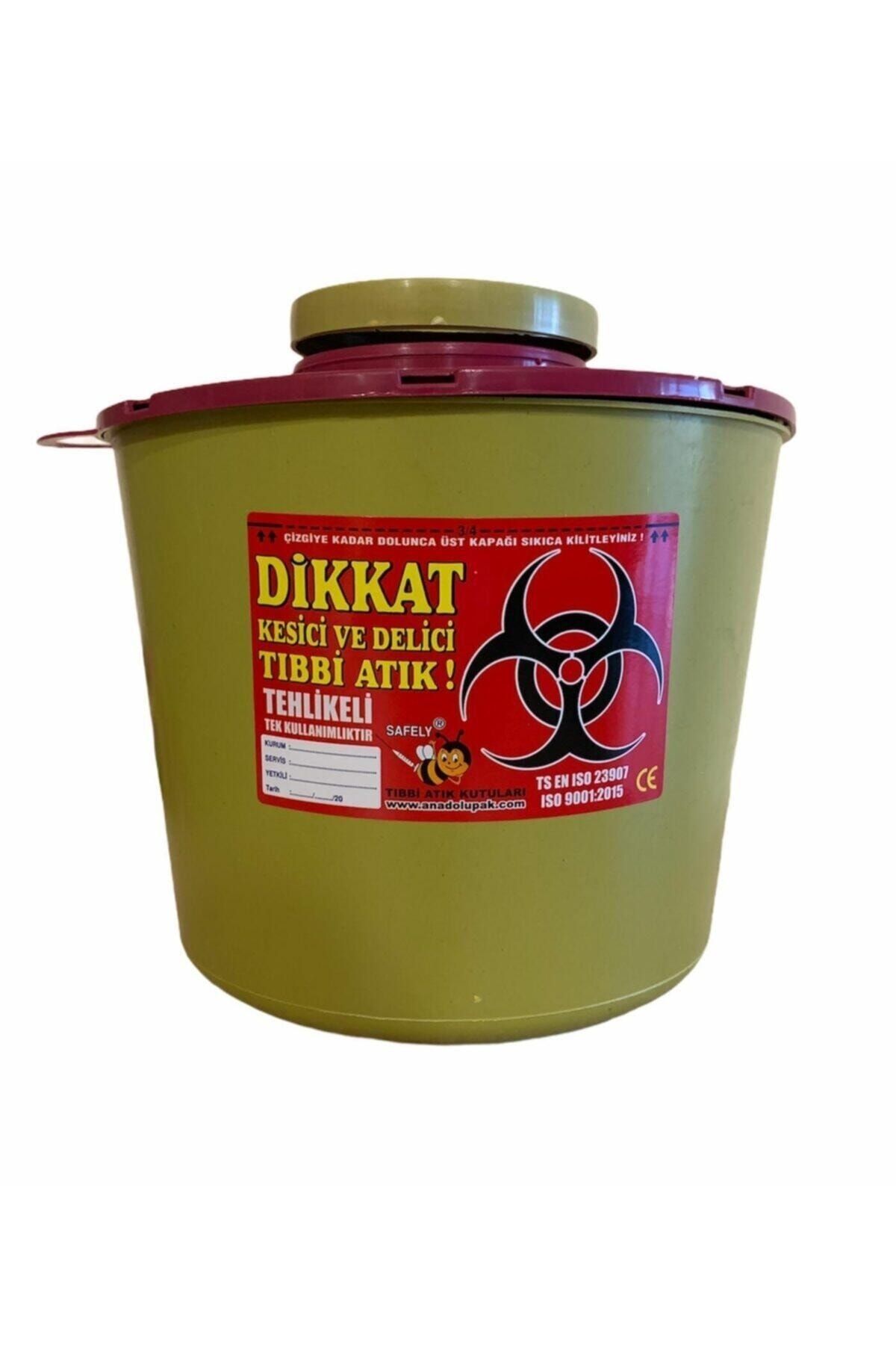 SAFELY Tıbbi Atık Kutusu / Tıbbi Atık Kovası 5 Lt.