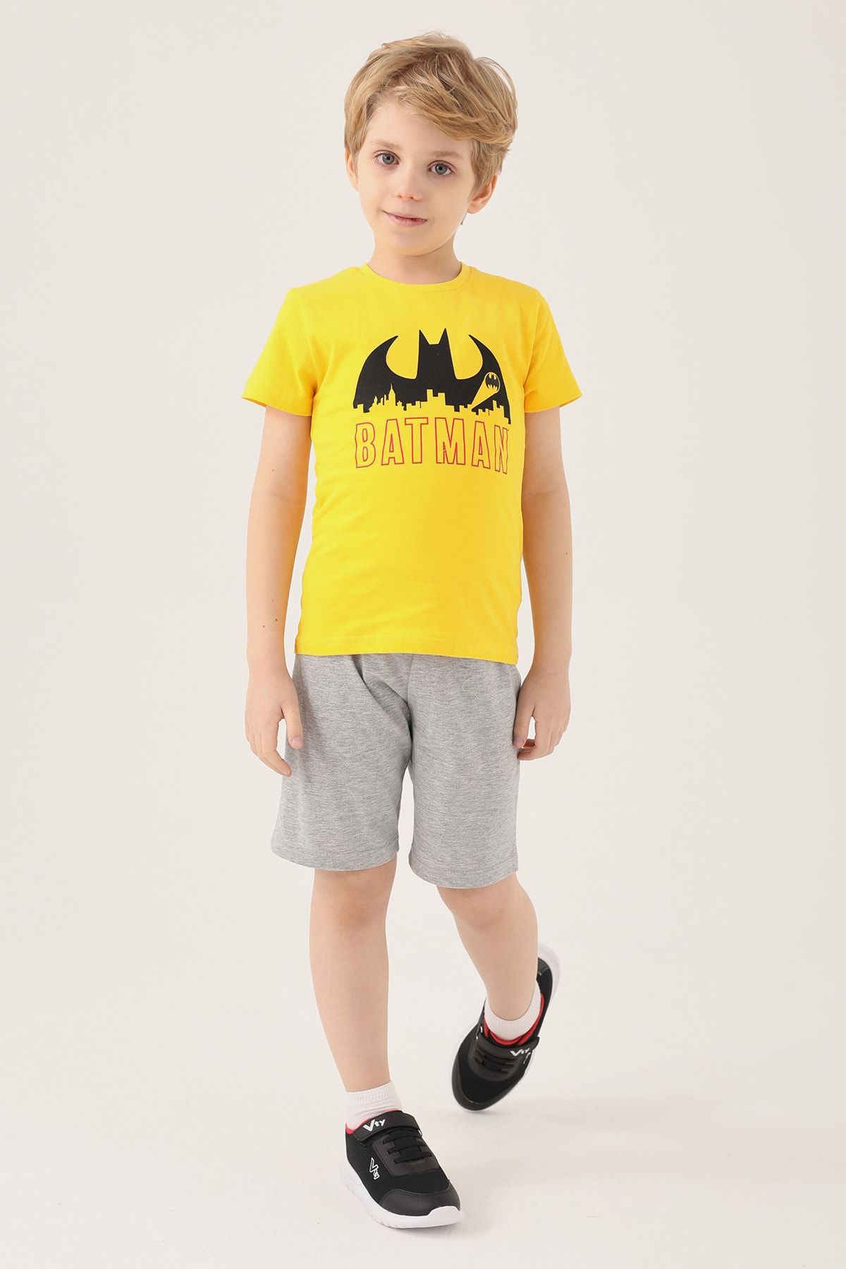 Batman L1579-2 Erkek Çocuk T-Shirt Sarı