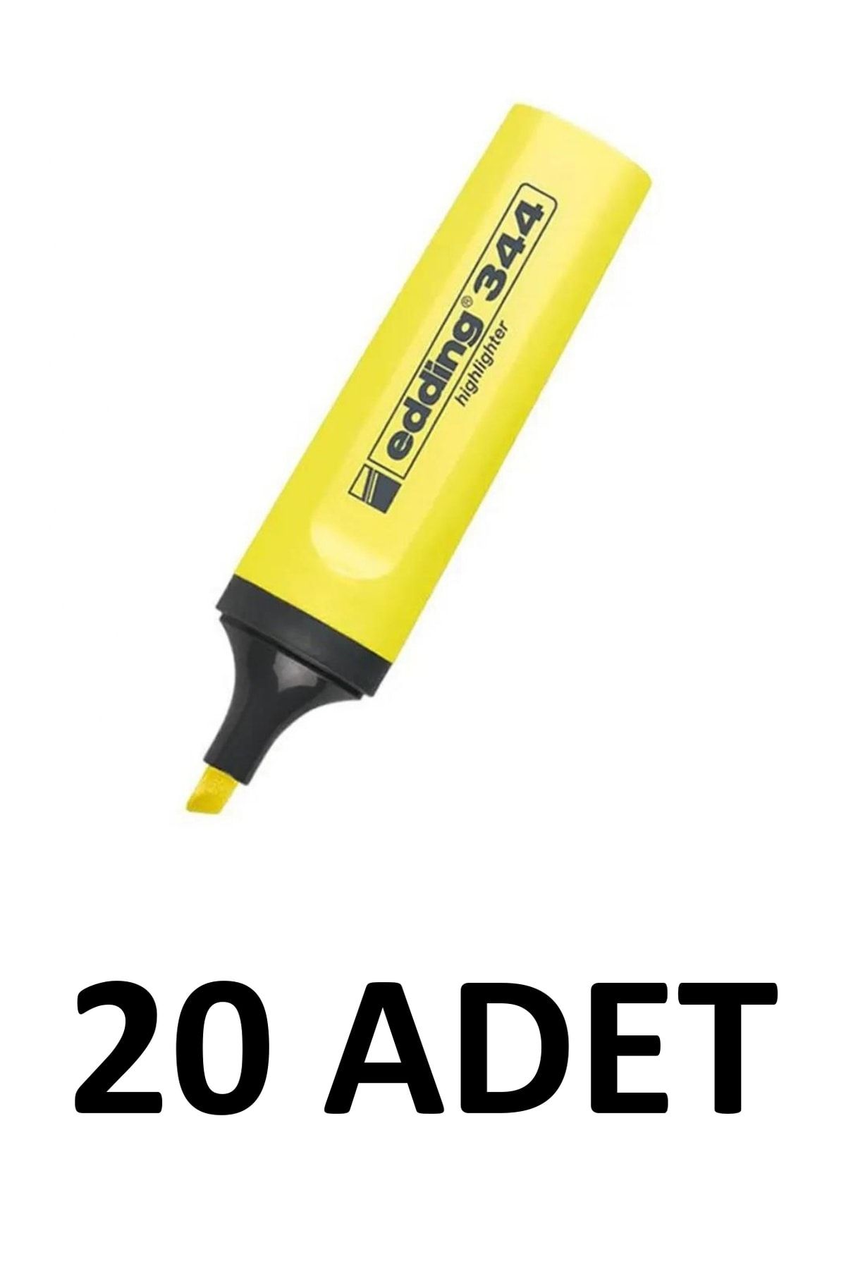 Edding 20 Adet E-344 Fosforlu Kalem Sarı