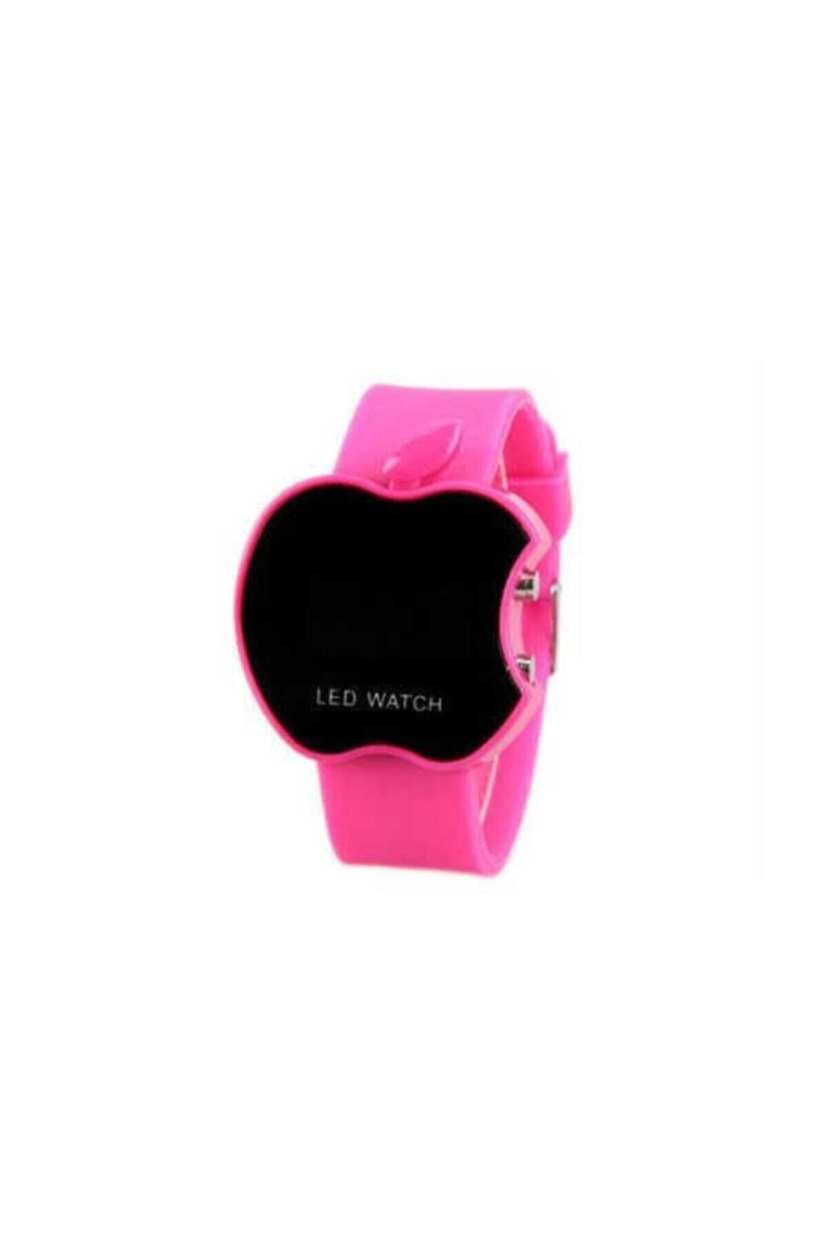 Genel Markalar Kız Çocuk Pembe Elma Model Led Watch  Saati