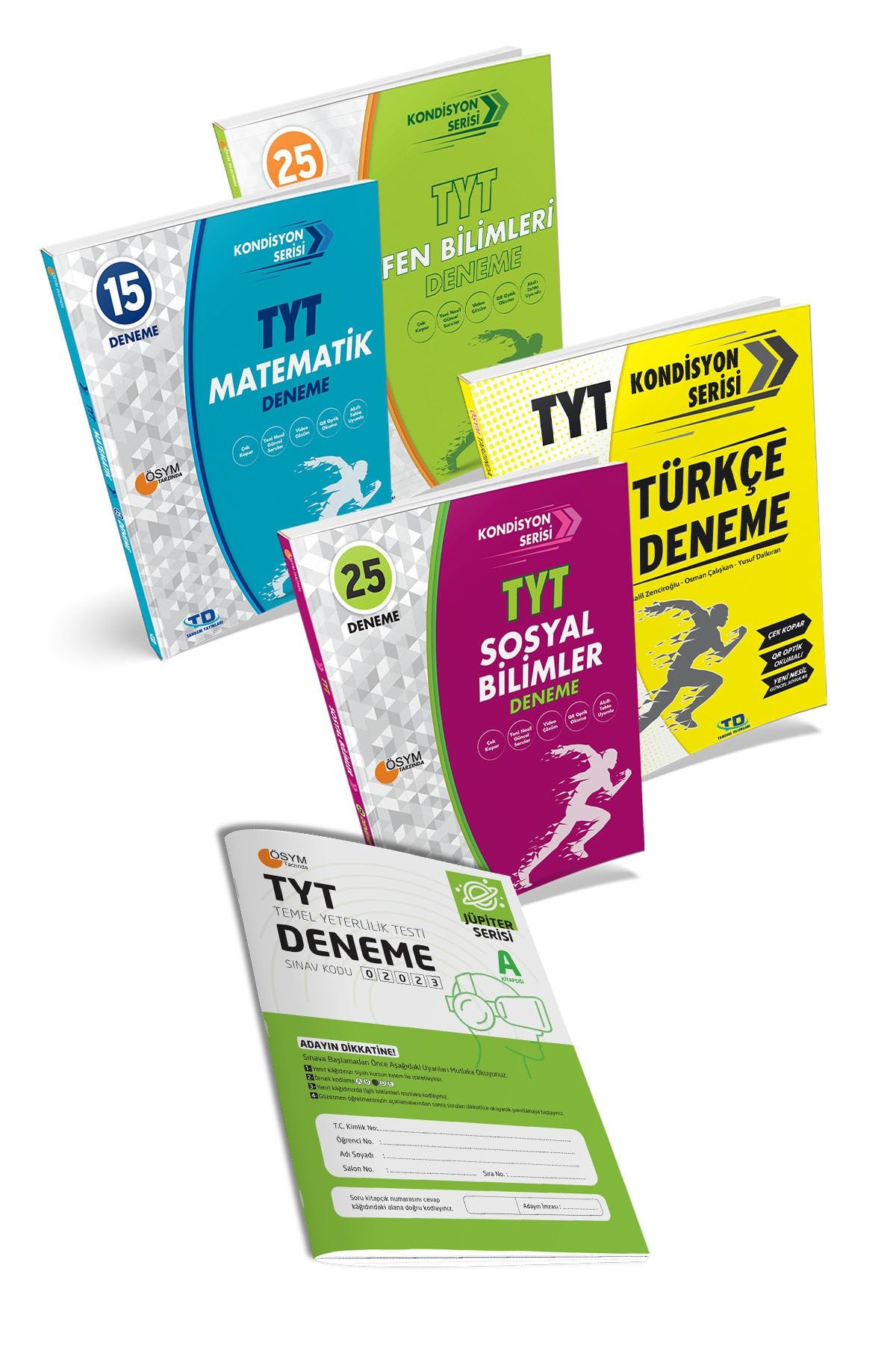 Tandem Yayınları Tandem Yayın. Kondisyon Serisi TYT Türkçe + Matematik + Fen Bilimleri + Sosyal Bilimler Deneme Seti