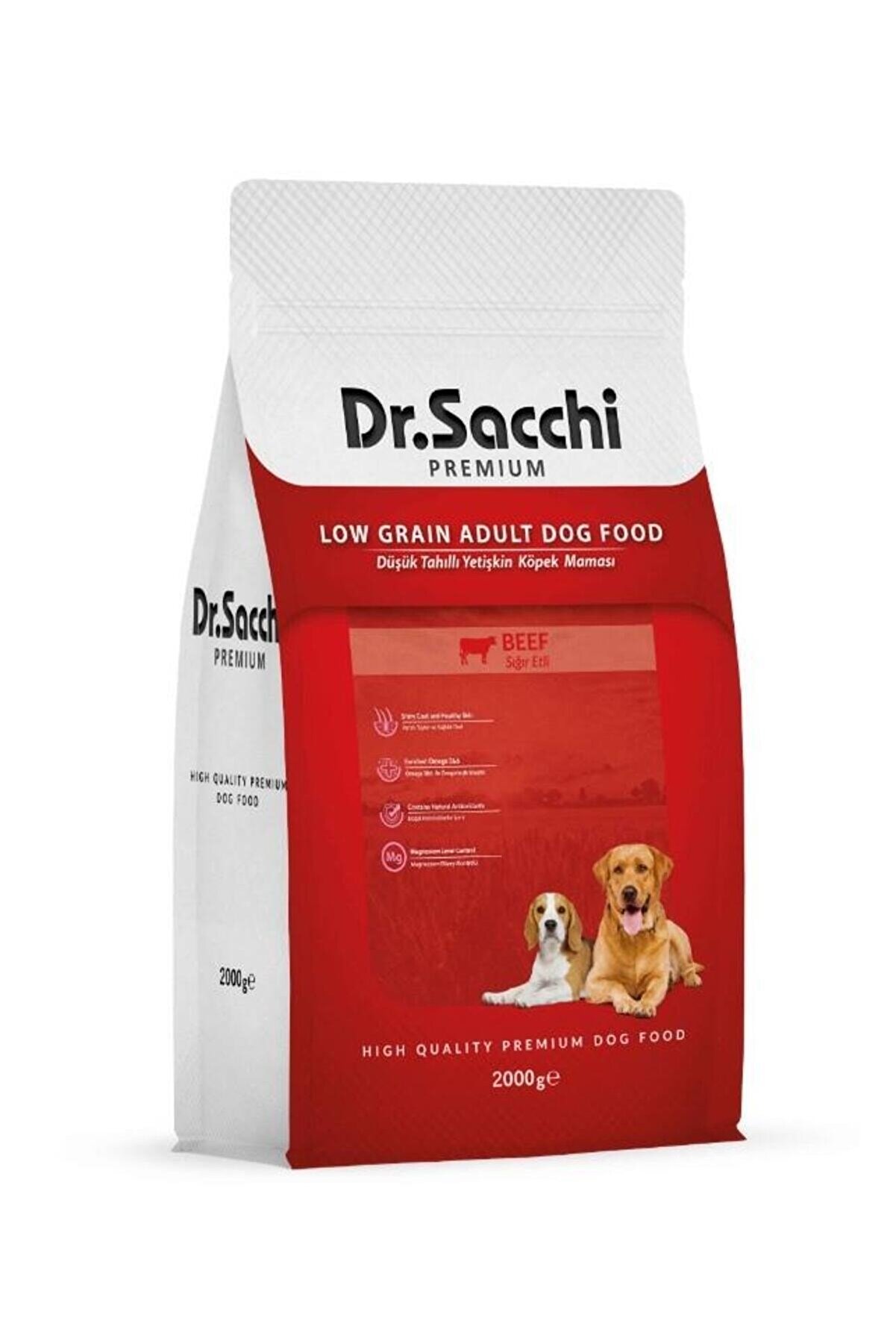 Dr. Sacchi Dr.sacchi Premium Düşük Tahıllı Sığır Etli Yetişkin Köpek Maması 2 Kg