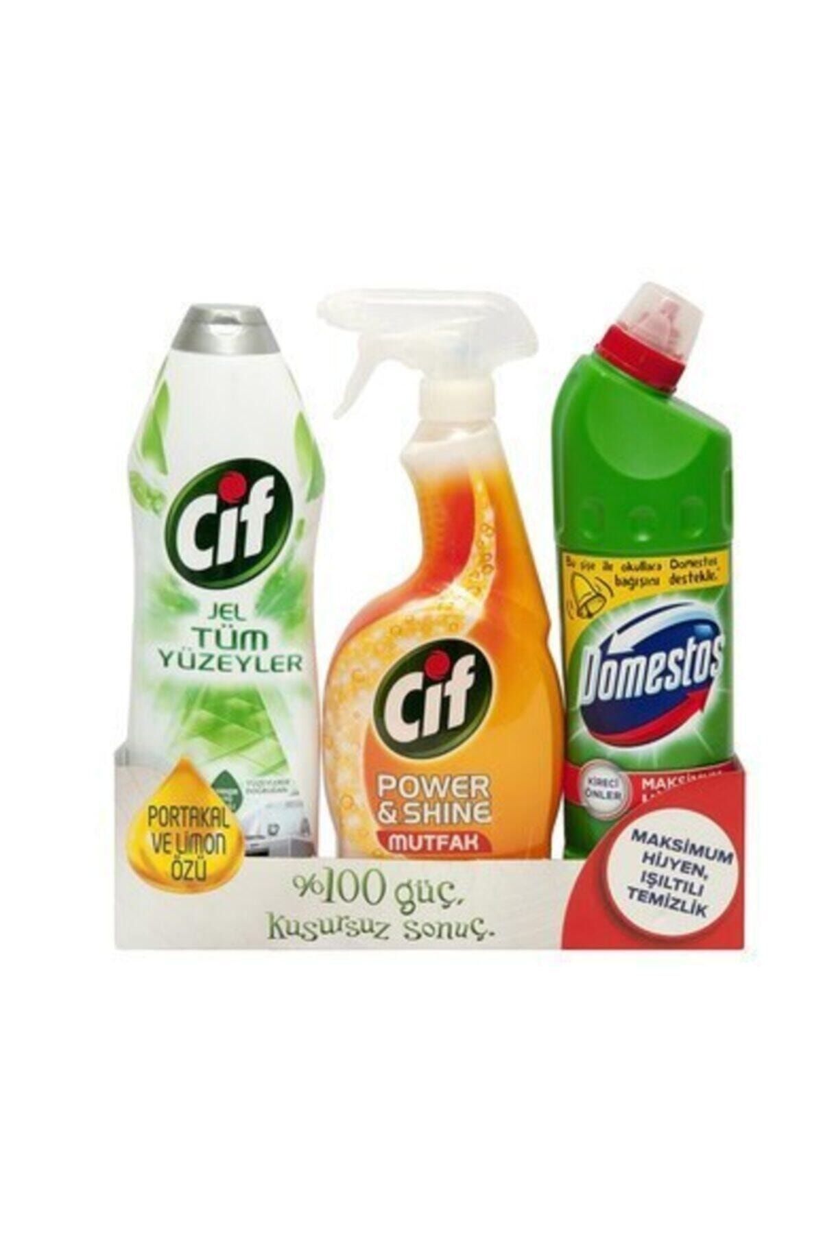 Unilever Cif Mutfak 750 ml + Cif Jel 750 ml + Domestos 810 c