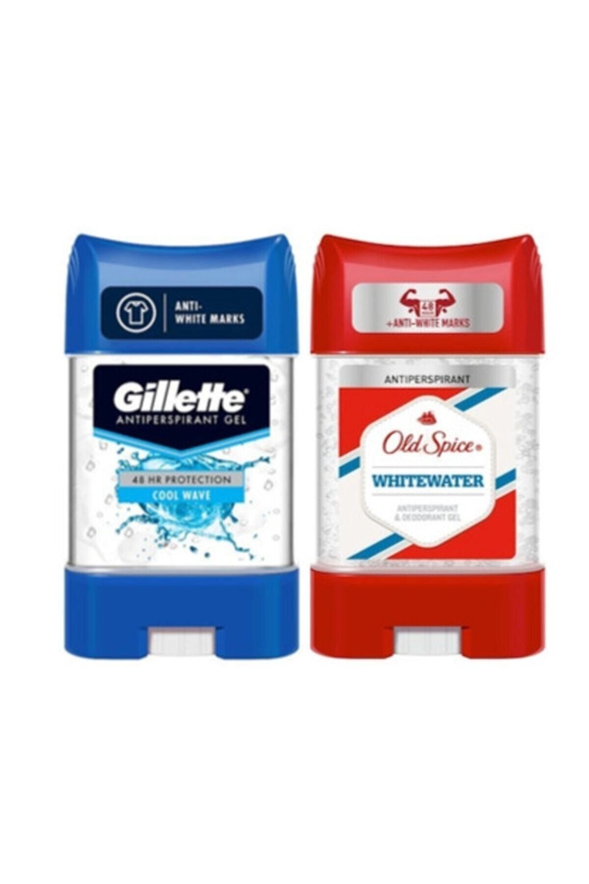 Gillette Antiperspirant Anti Cool Wave Jel 70 ml + Old Spice White Water Clear Jel 70 Ml