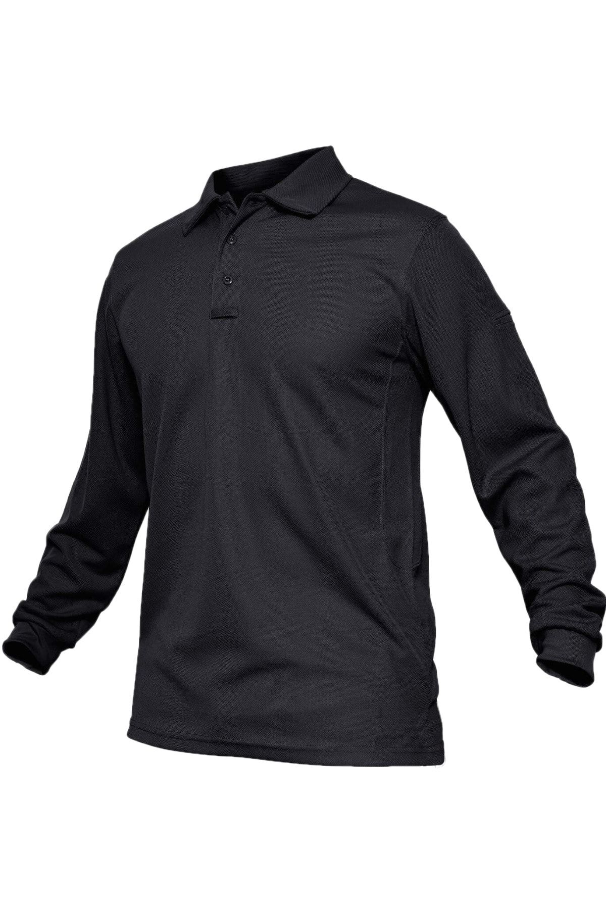 Ghassy Co Ghassy Co. Erkek Jersey Golf Polo Gömlek Pike Performans Taktik Askeri Uzun Kollu T-Shirt