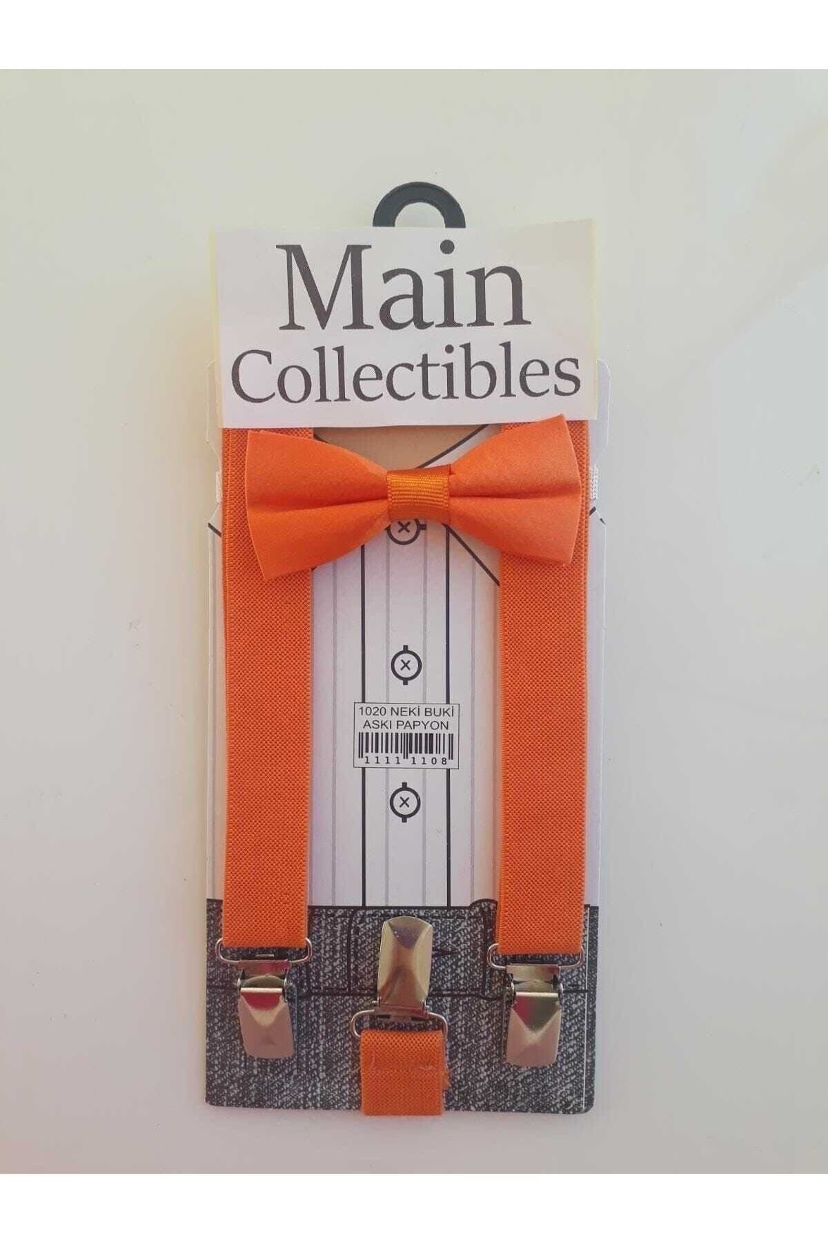 Main Collectibles 23 Nisan 19 Mayıs 29 Ekim Okuma Bayramı Turuncu Papyon Pantolon Askı Seti