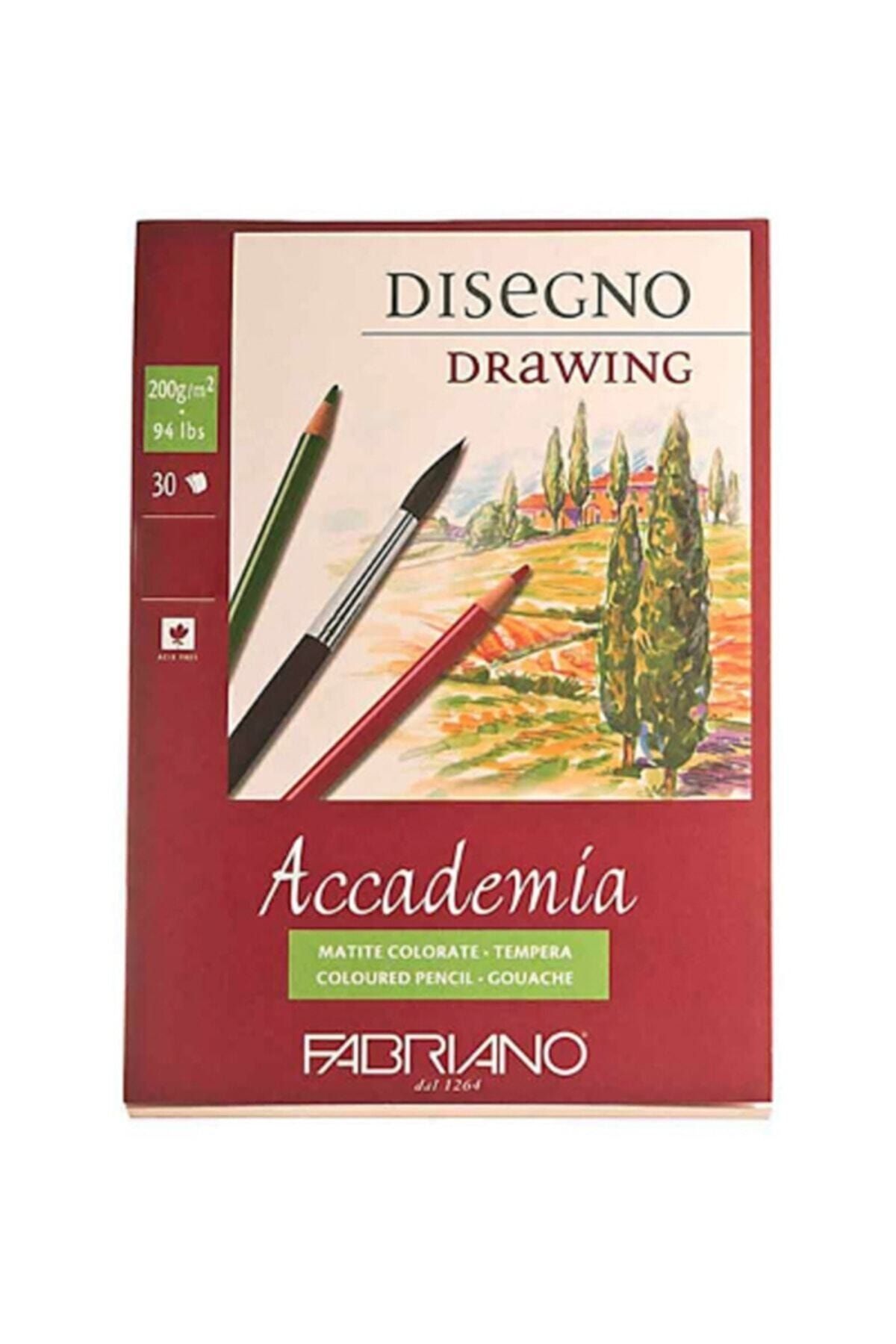 Fabriano Accademia, Natural Dokulu Beyaz, Spiralli Blok (Disegno), 200gr., 21x29,7cm 38989