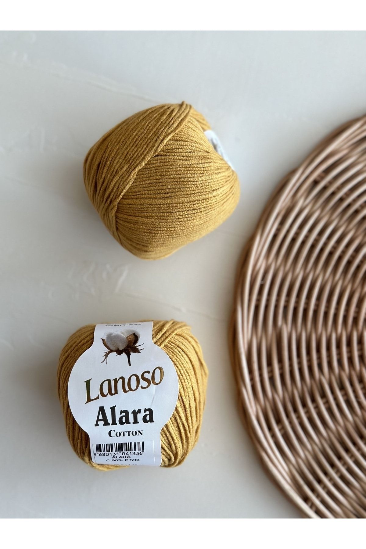 Lanoso Alara Cotton 50 gr El Örgü İpliği - Renk Kodu: 903