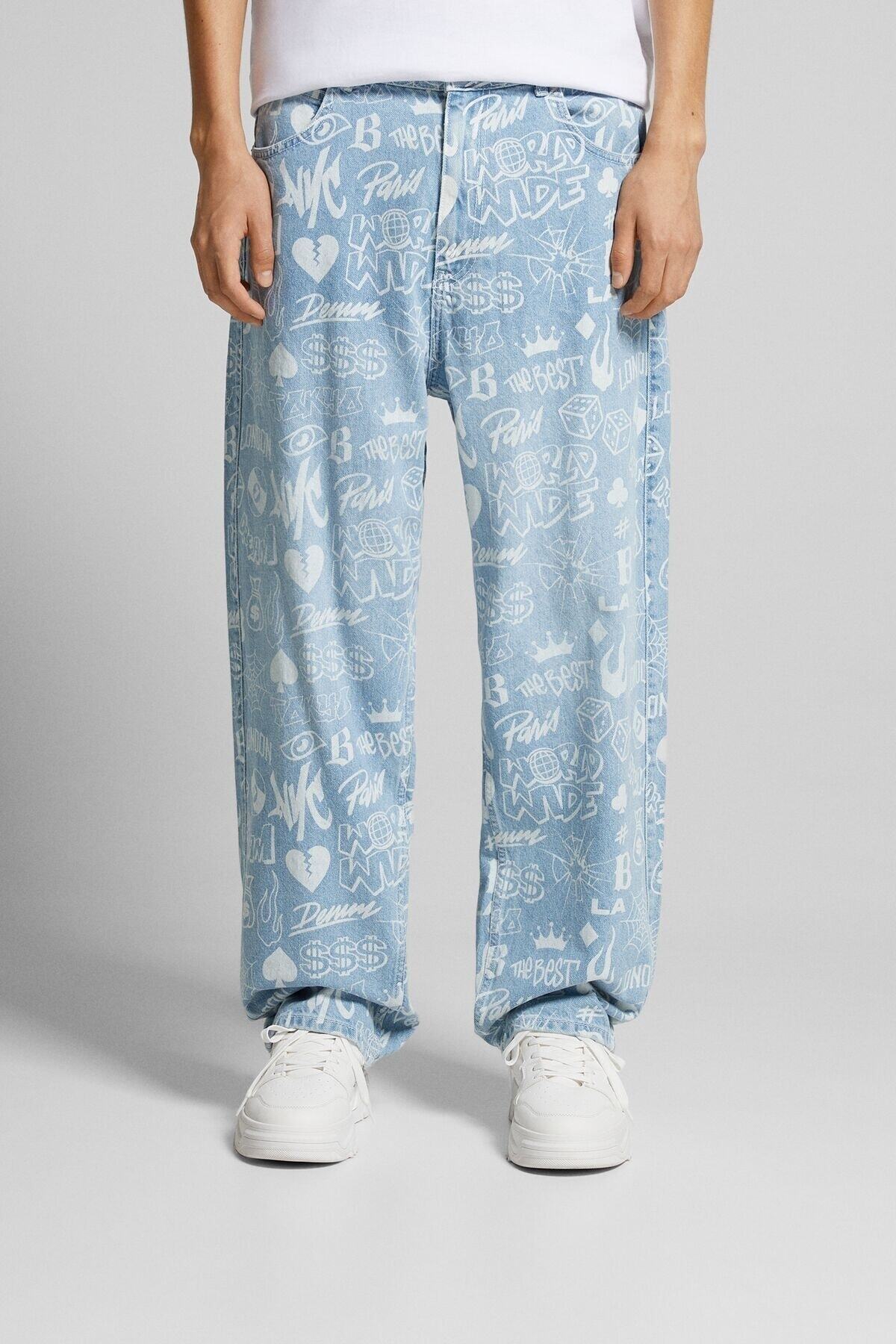 The Bershka Patterned Denim Bowl 05414179 Nicaragua Ubuy
