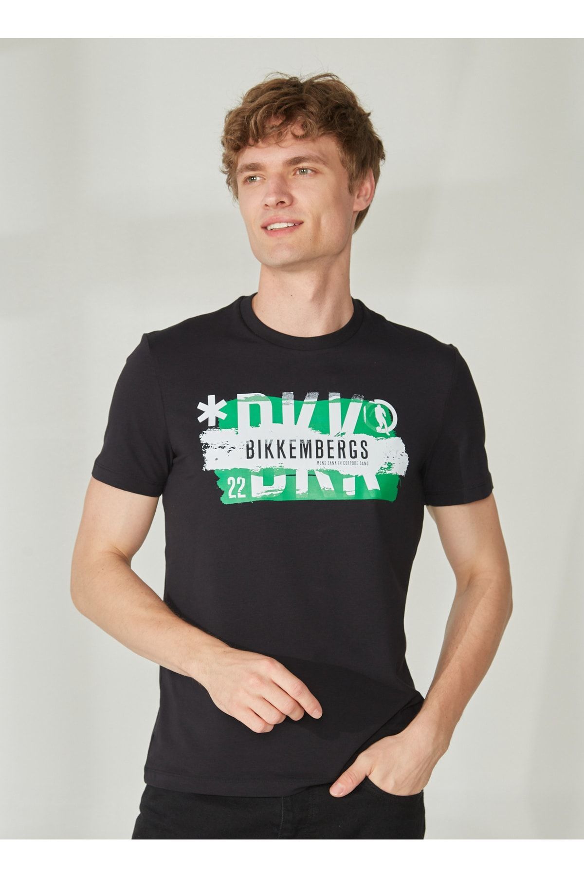Bikkembergs Siyah Erkek T-Shirt C 4 101 3G