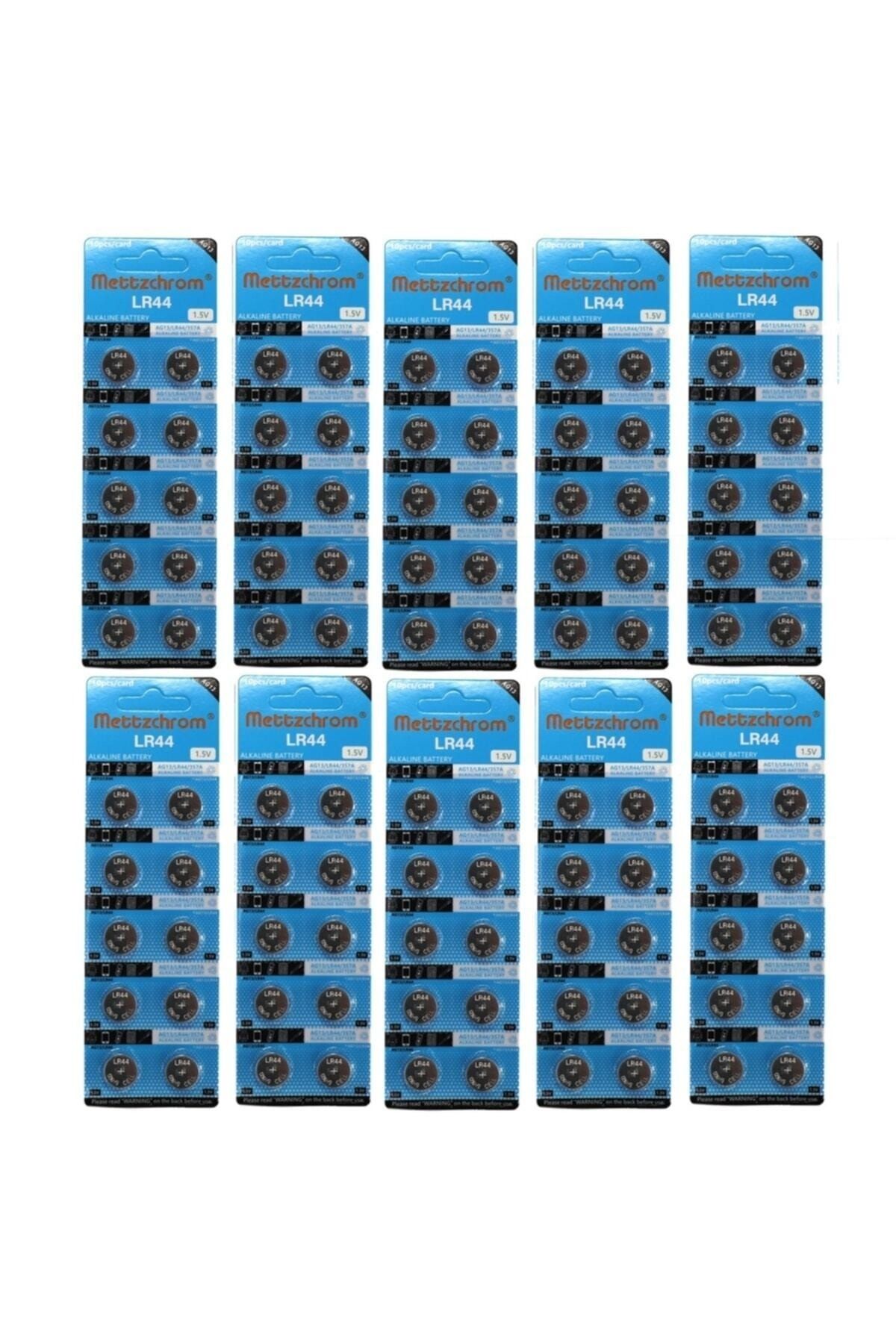 Mettzchrom Oyuncak Pili Lazer Pili Ag13 - Lr44 - Sr44 - A76 1.5v Alkalin Pil 100 Adet Toptan Yeni Tarihli Pil