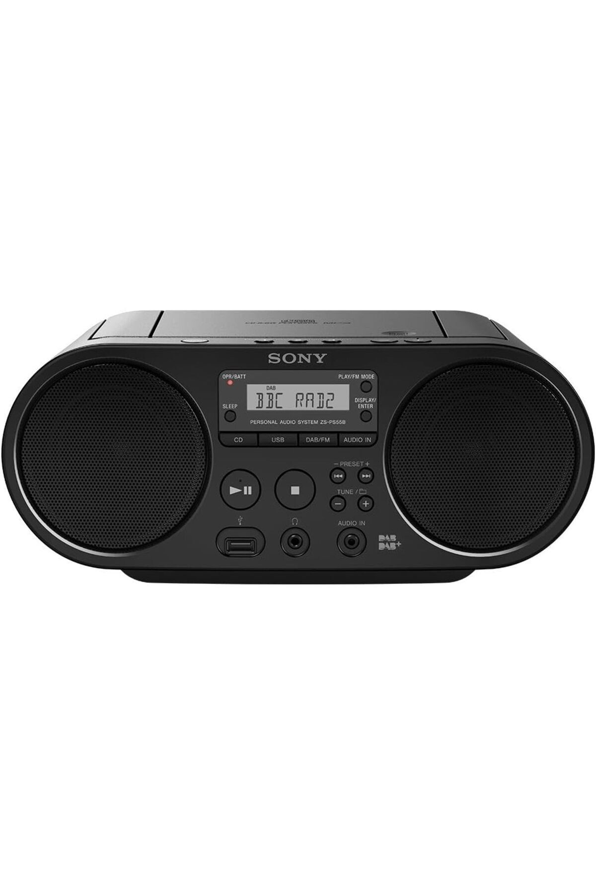 Sony ZS-PS55 Radyo saatli Radyo / CD Çalar, MP3 Bağlantı Noktası, USB uyumlu radyo, AM/FM