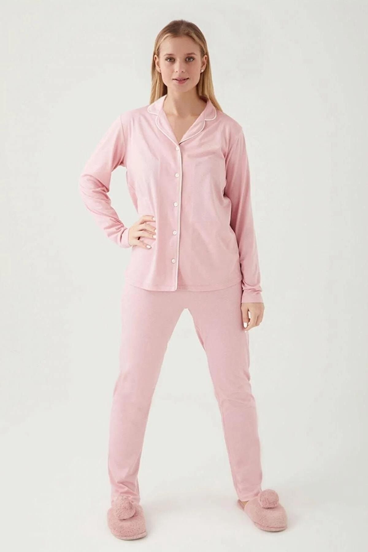 Pierre Cardin %50 Pamuk %50 Modal Kumaştan Kadın Pijama Takım