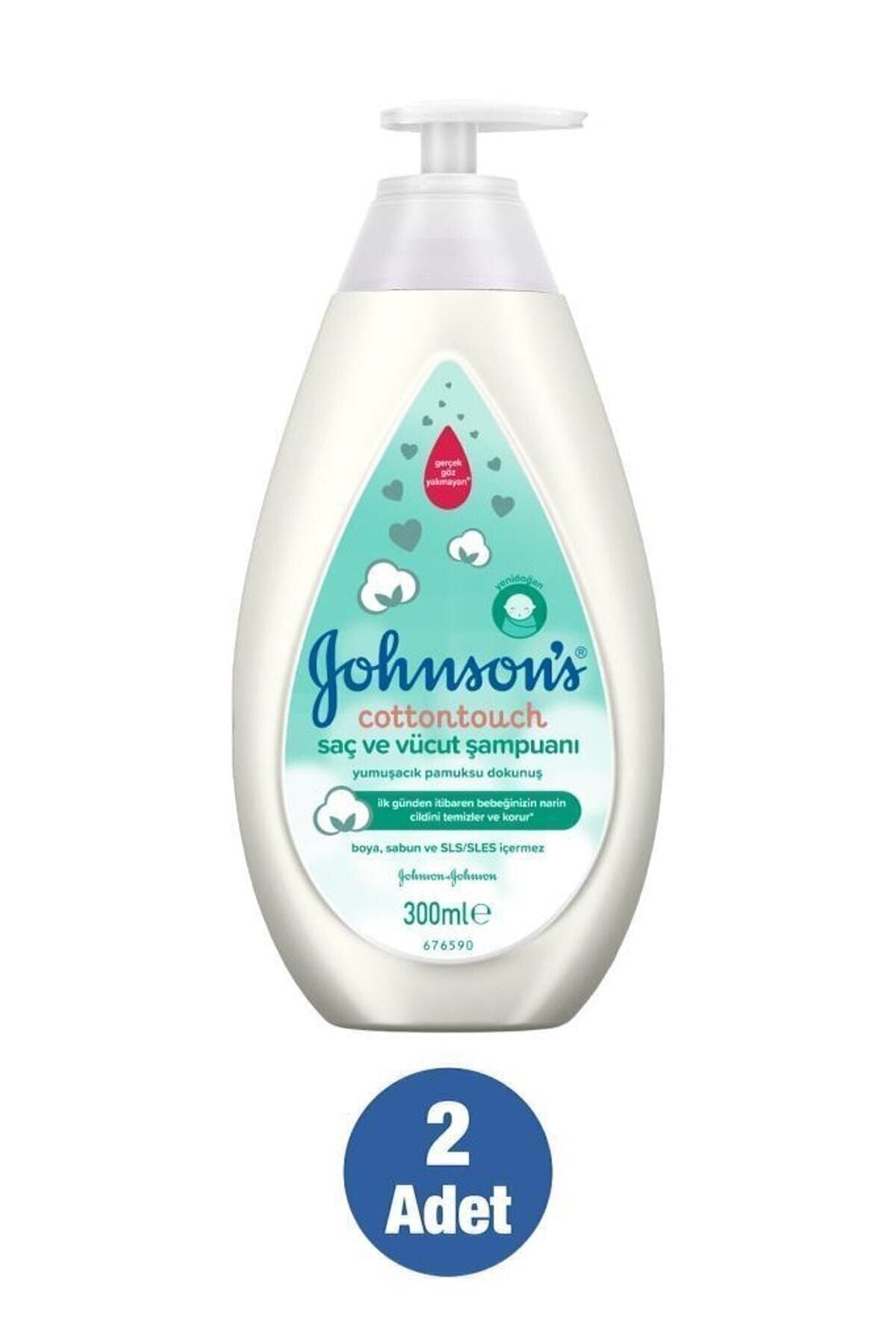 Johnson's Cotton Touch Yenidoğan Saç Vücut Şampuanı 300mlx2