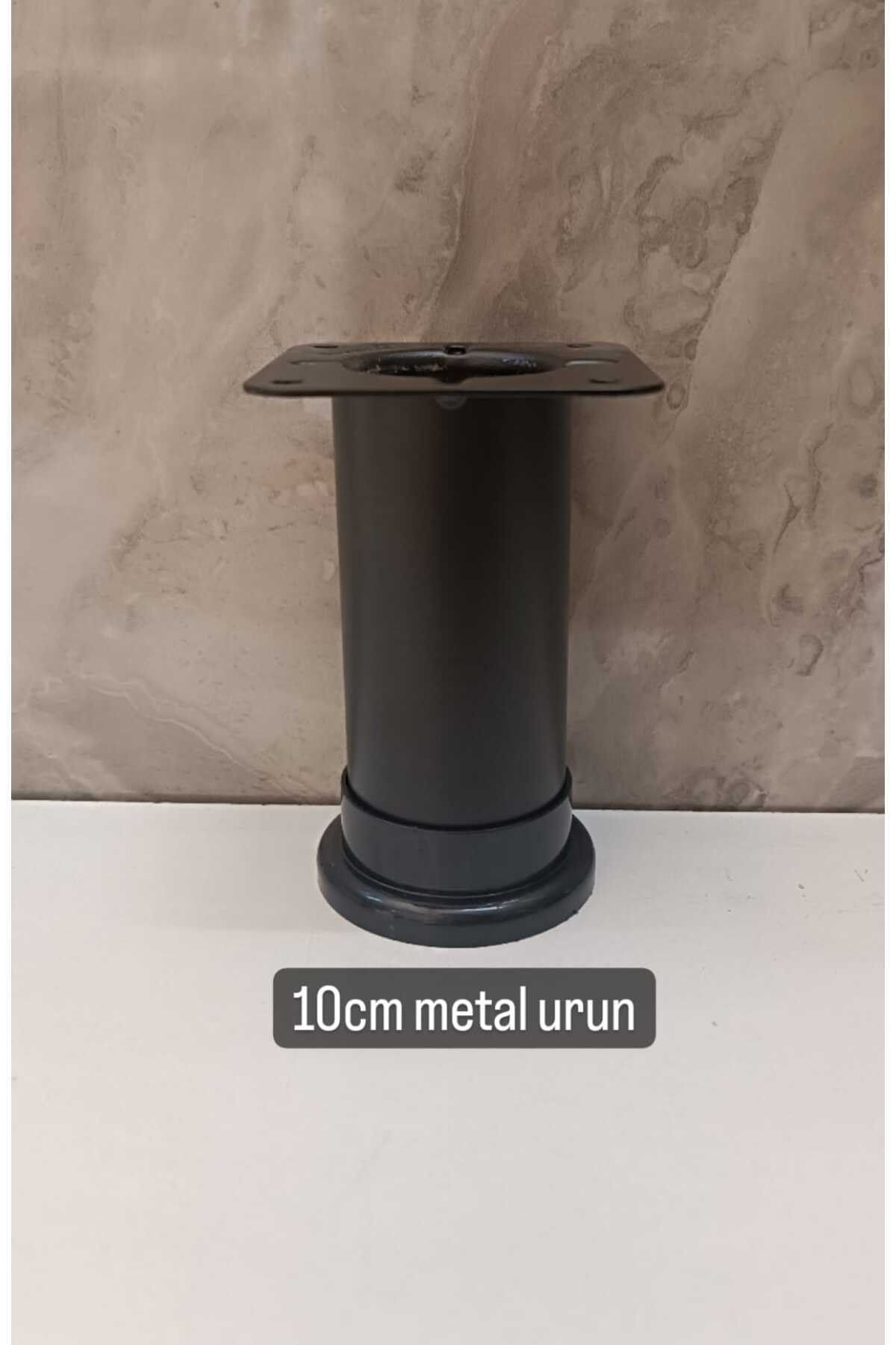 Burak metal fırın boya matsiyah alttan ayarlı mobilya ayağı (10cm)