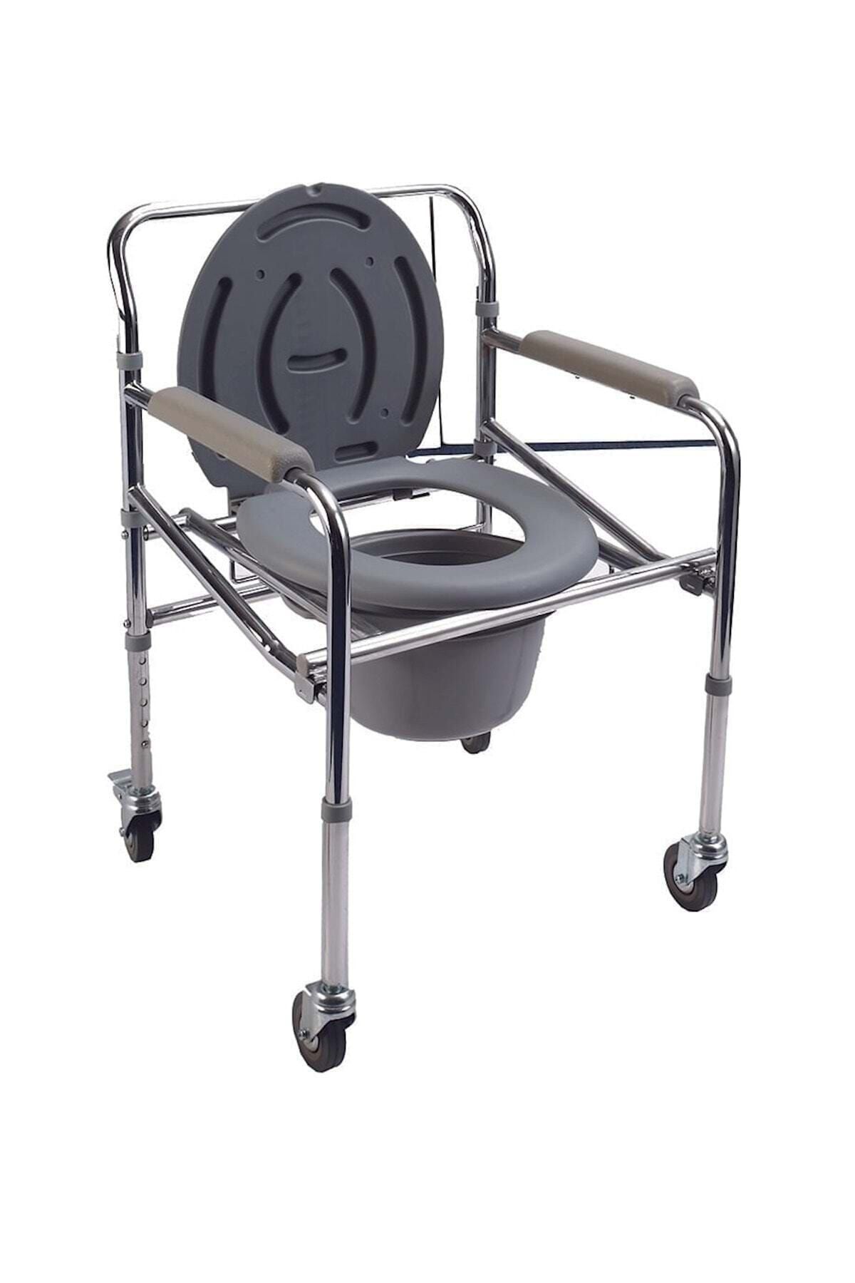 Göztepe Medikal Gri Tekerlekli Tuvalet Sandalyesi