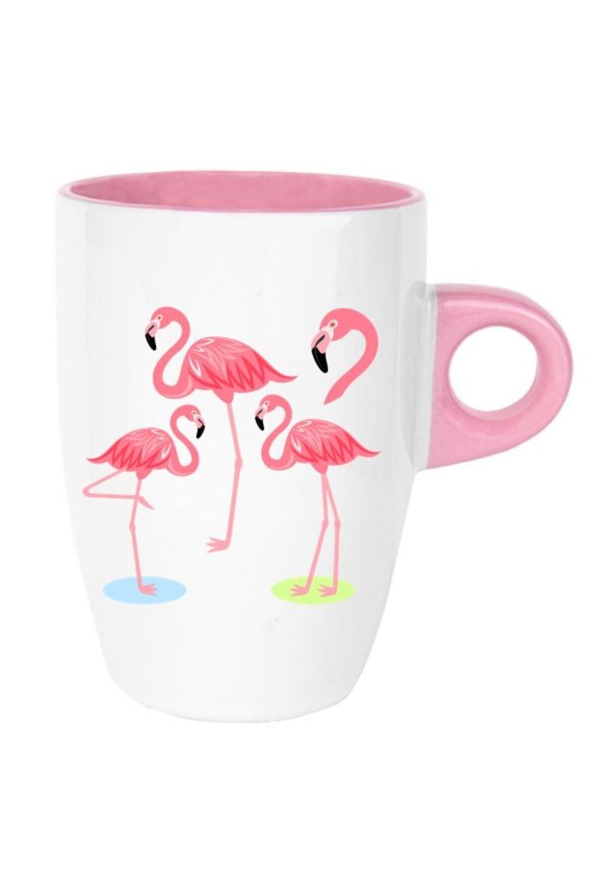 LADİJİTAL BASKI ÇÖZÜMLERİ Flamingo Baskılı Pembe Kupa