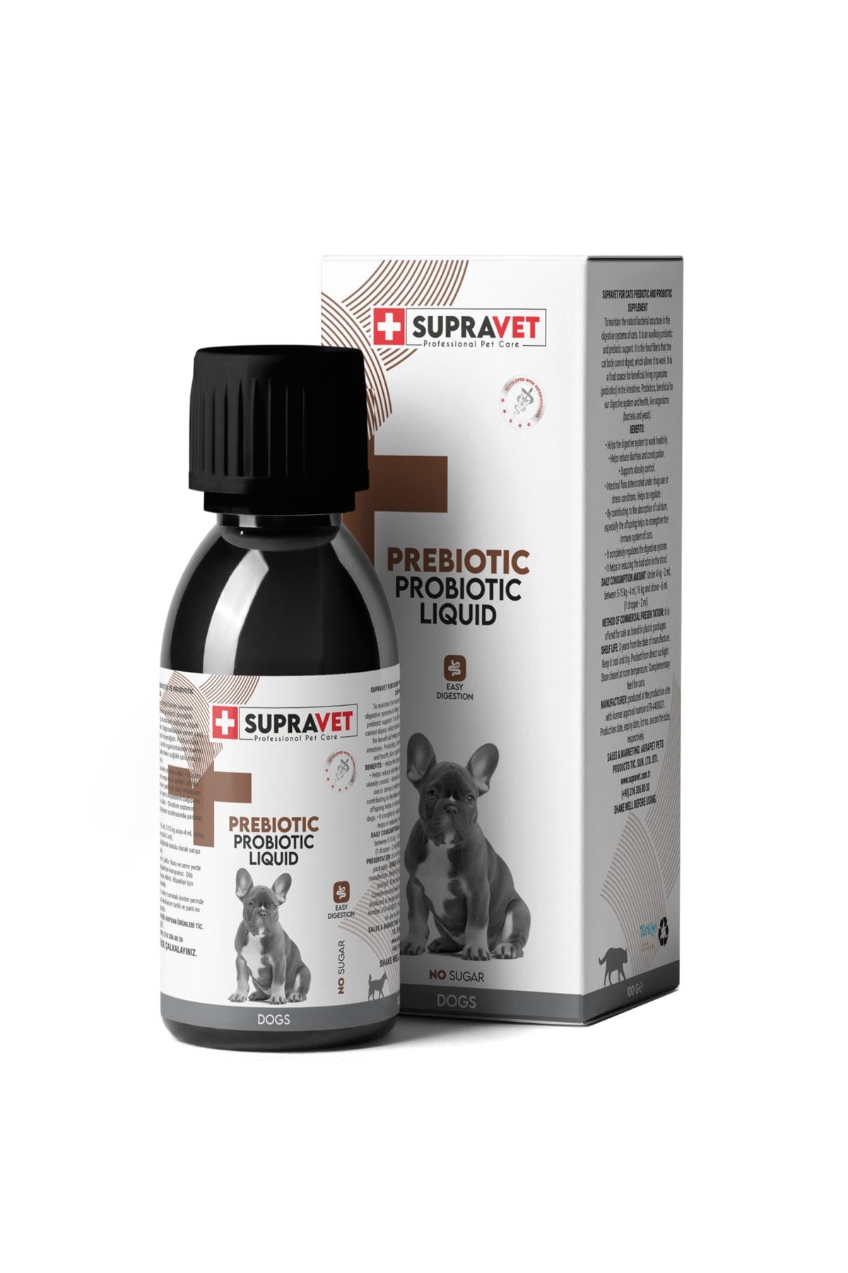 Supravet Probiyotik, Köpek Bagisiklik Güçlendirici Sıvı Probiyotik + Prebiyotik Takviyesi 100 Ml