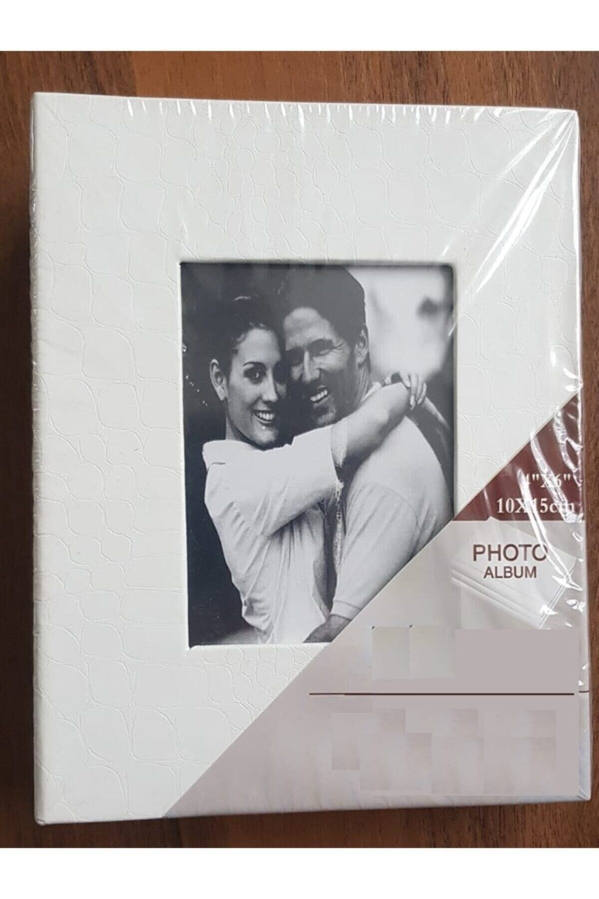 Vural Foto Baskı 200lü 10x15cm Fotoğraf Albümü Beyaz - Deri Kaplı Foto Pencereli - Aile Resimleri Için Album