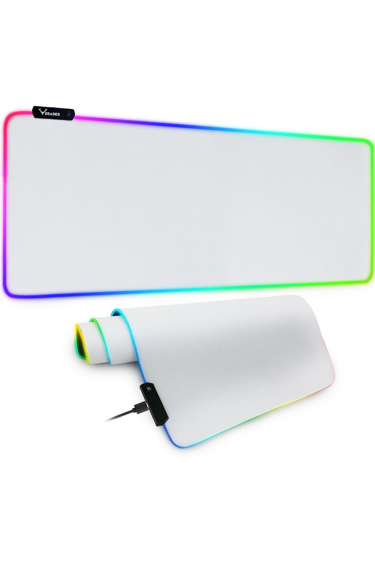 Xrades Beyaz RGB Mousepad 80x30 cm 13 farklı renk modu Su geçirmez oyuncu gaming XL mausepad
