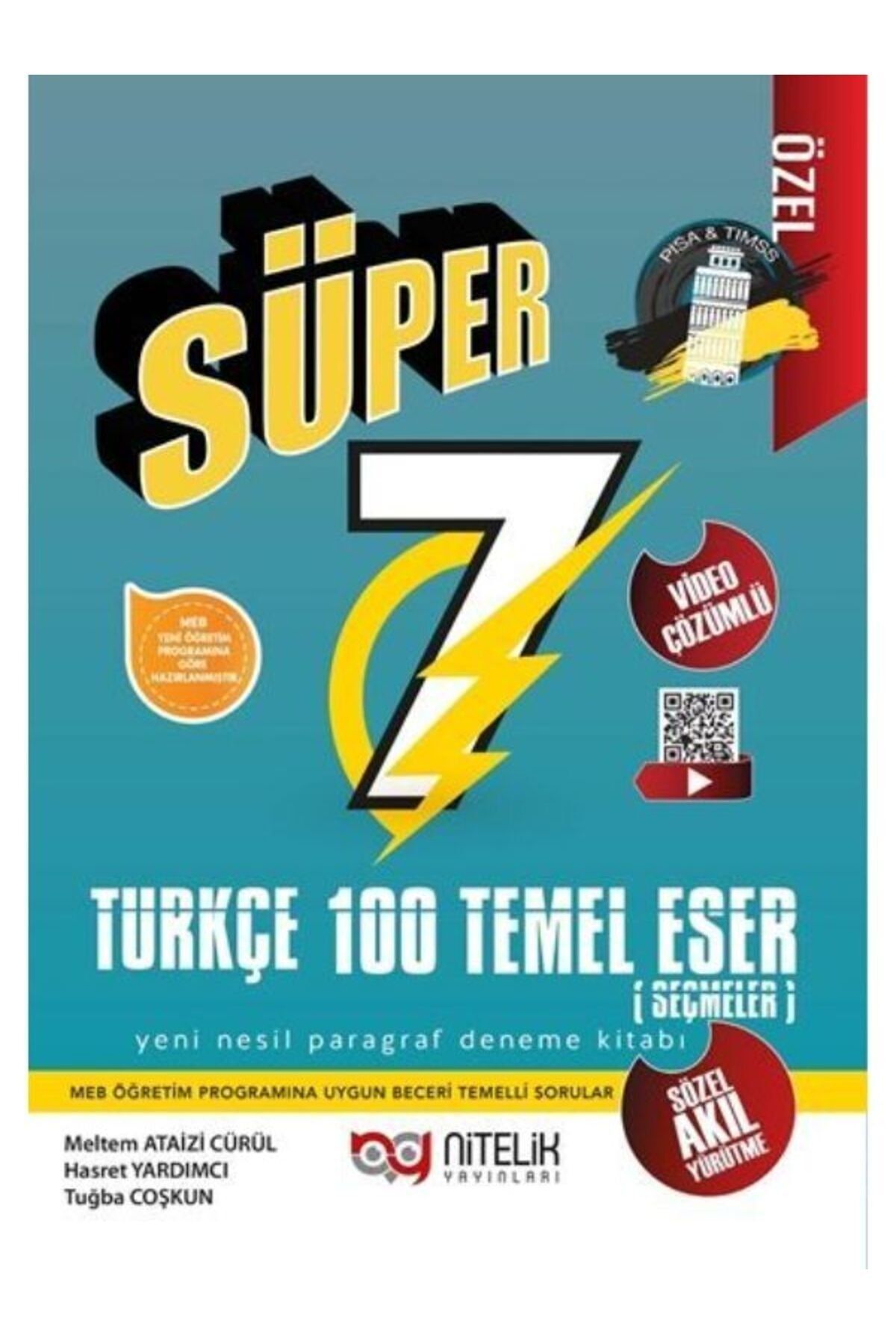 Nitelik Yayınları Nitelik 7.sınıf Süper Türkçe 100 Temel Eser Deneme