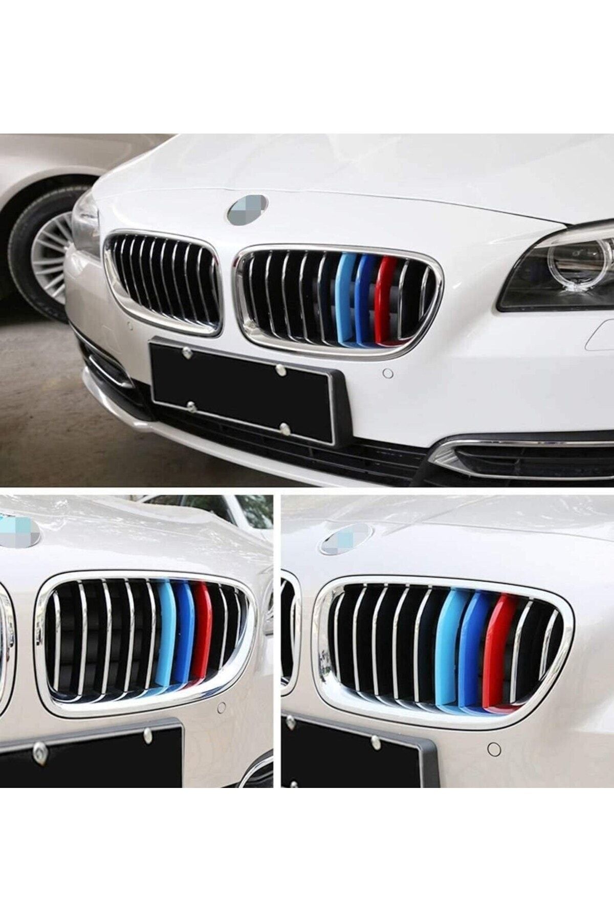 Cartex BMW F10 M Stil Panjur Şeridi 2011 - 2013 Uyumlu  Böbrek Klipsi (Orjinal Panjura Uyar)