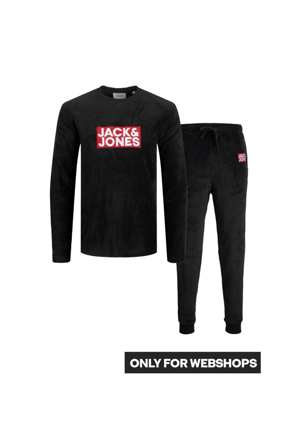 Jack & Jones Jacfleece Lw Set Erkek Eşofman - 12224985 Black Black