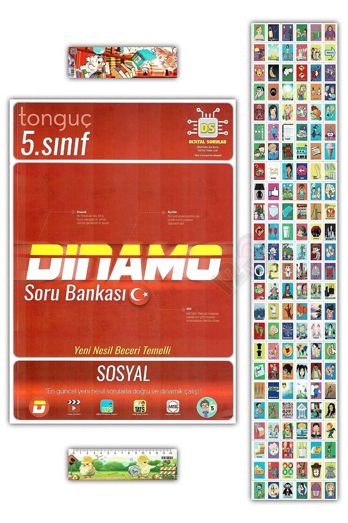 Tonguç Yayınları 5. Sınıf Sosyal Bilgiler Dinamo Soru Bankası - İngilizce Kelime Kartları