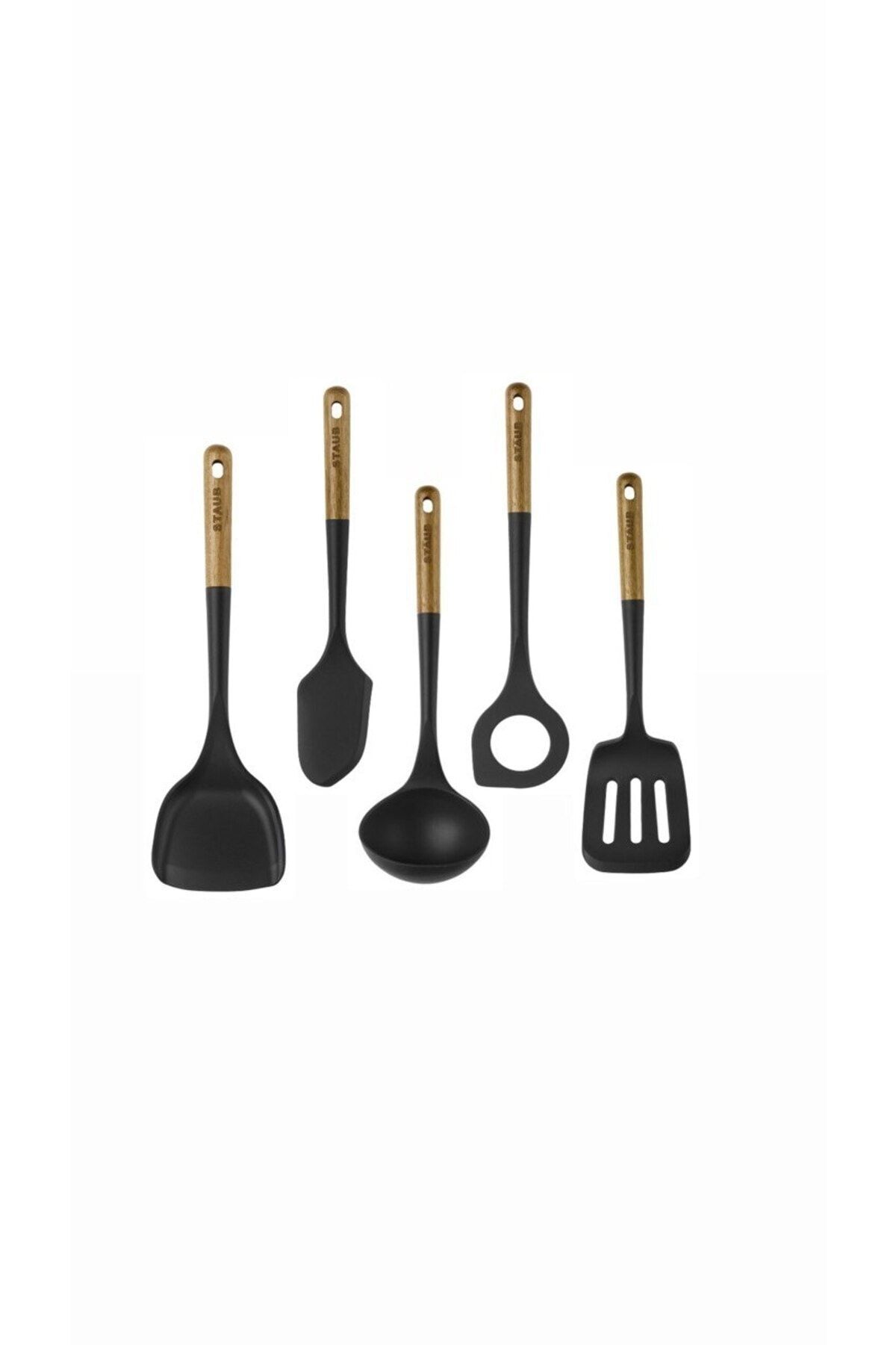 STAUB 5 Parça Silikon Spatula Kepçe Servis Takımı