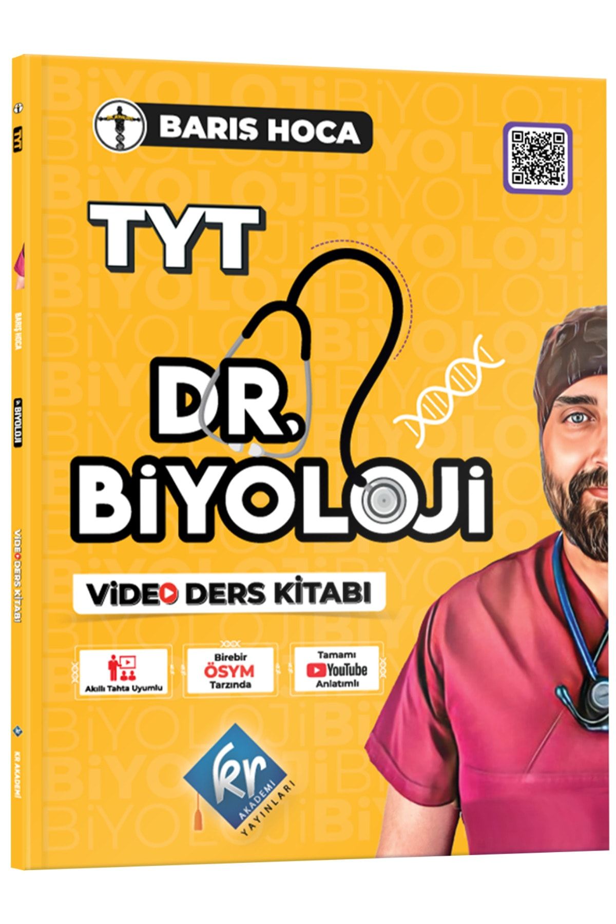 KR Akademi Yayınları Barış Hoca 2024 TYT Dr. Biyoloji Video Ders Kitabı