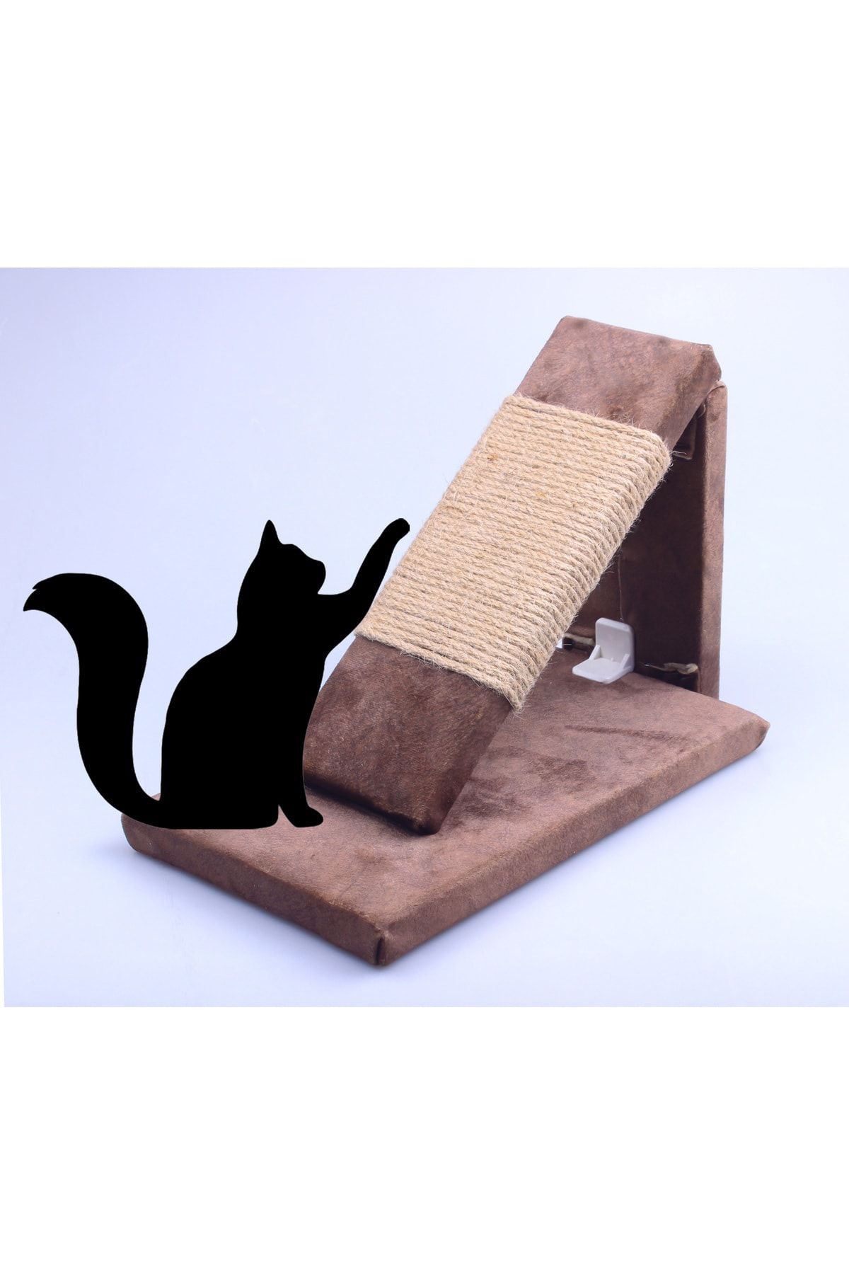 AlaPet Kedi Tırmalama Rampası, Rampa Şeklinde Kedi Tırmalama Tahtası (6MM Jut Halat)